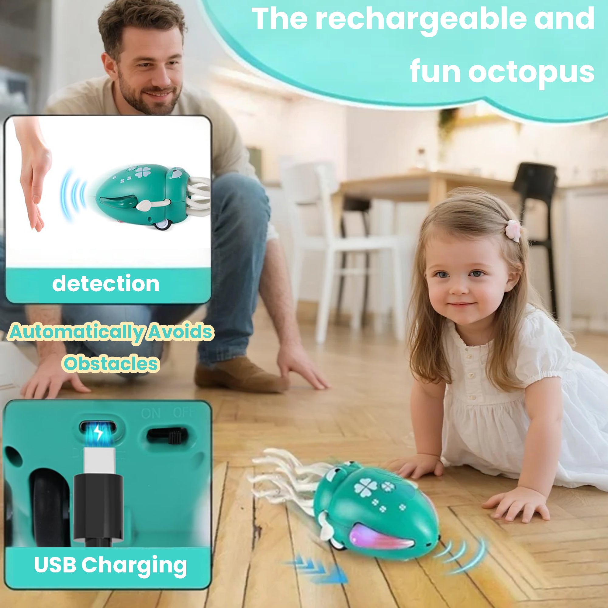 Furnipuzzle Dancing octopus toys and crawling octopus toys with lights and music. There are multiple functional styles to choose from, making them great gift options