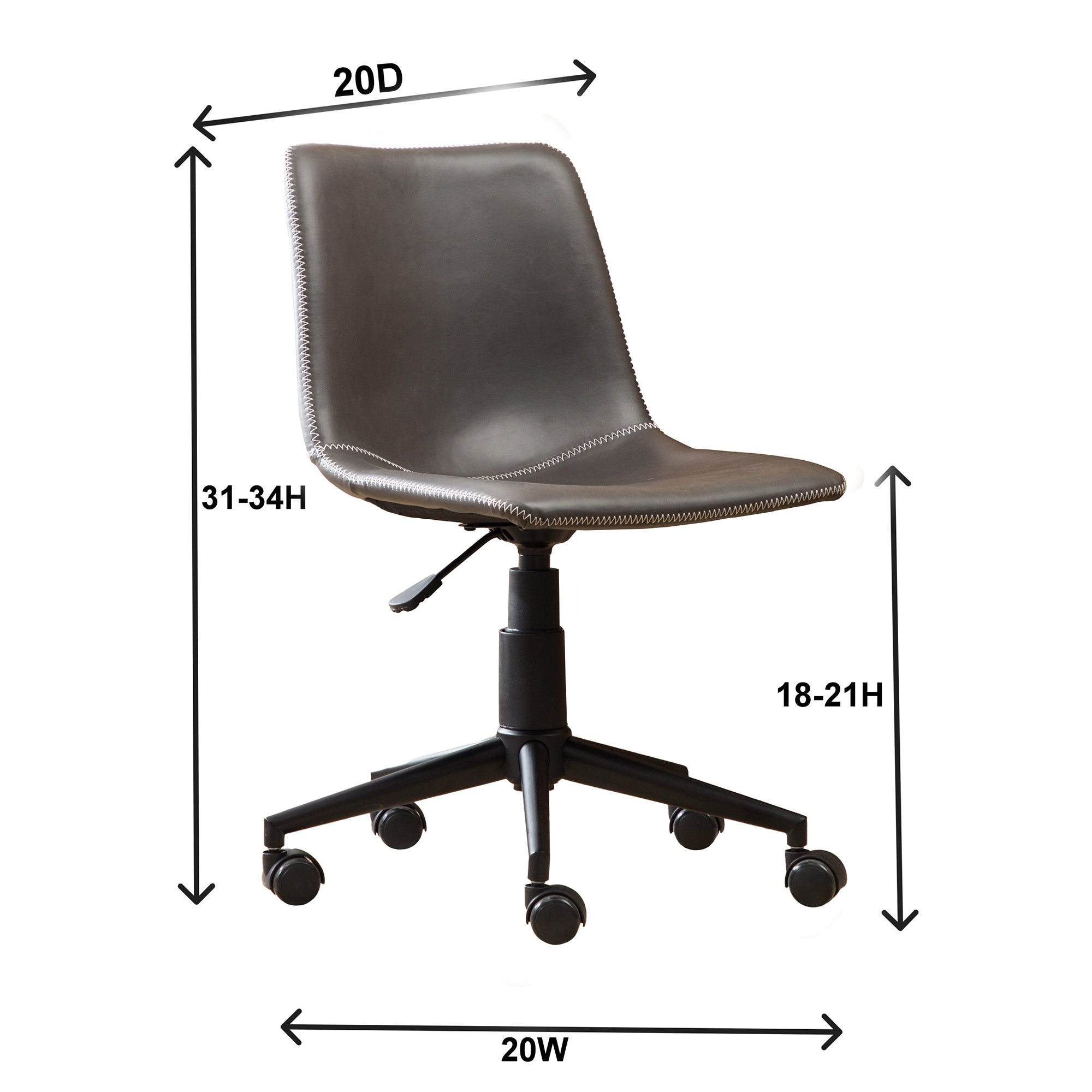 Furnipuzzle Adjustable Swivel Criss - Cross Chair with a Wide Seat! Perfect for Office or Vanity Use