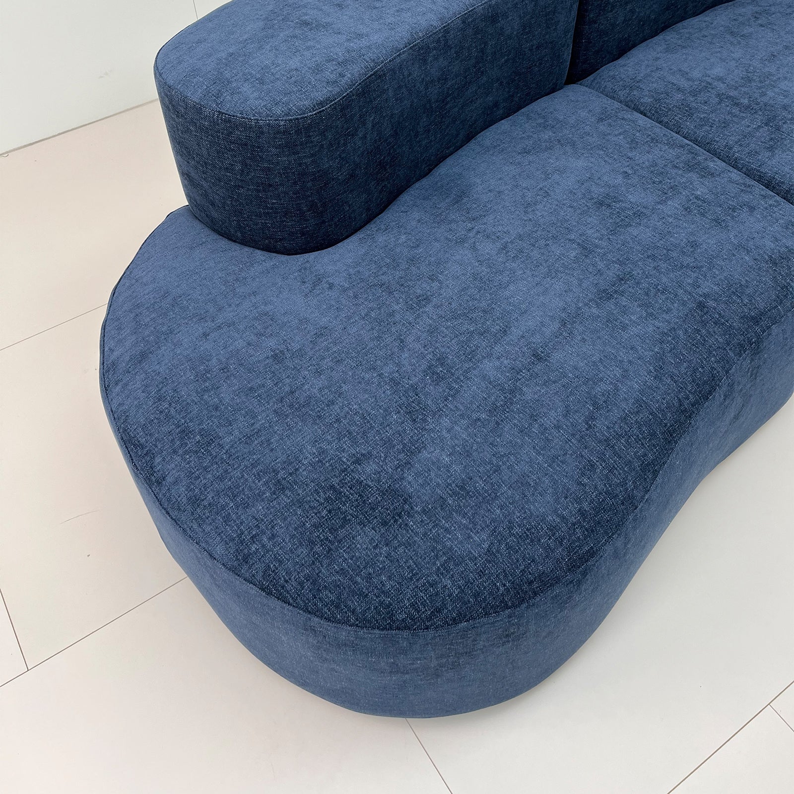 Furnipuzzle Large Sofa Curved Modular Sofa 3 Seater Sofa for Small Living Room