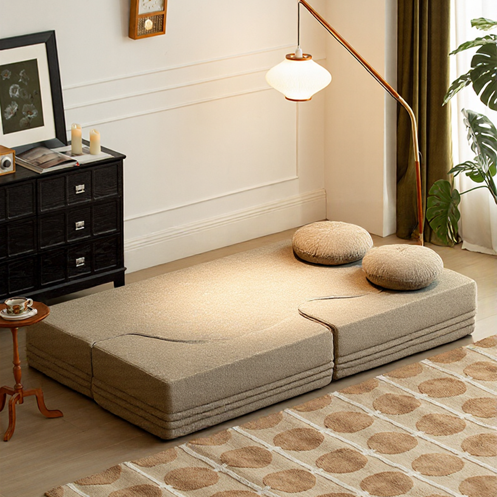 Furnipuzzle Cloud Couch Sofa Folding Sofa Bed with 2 Pillows