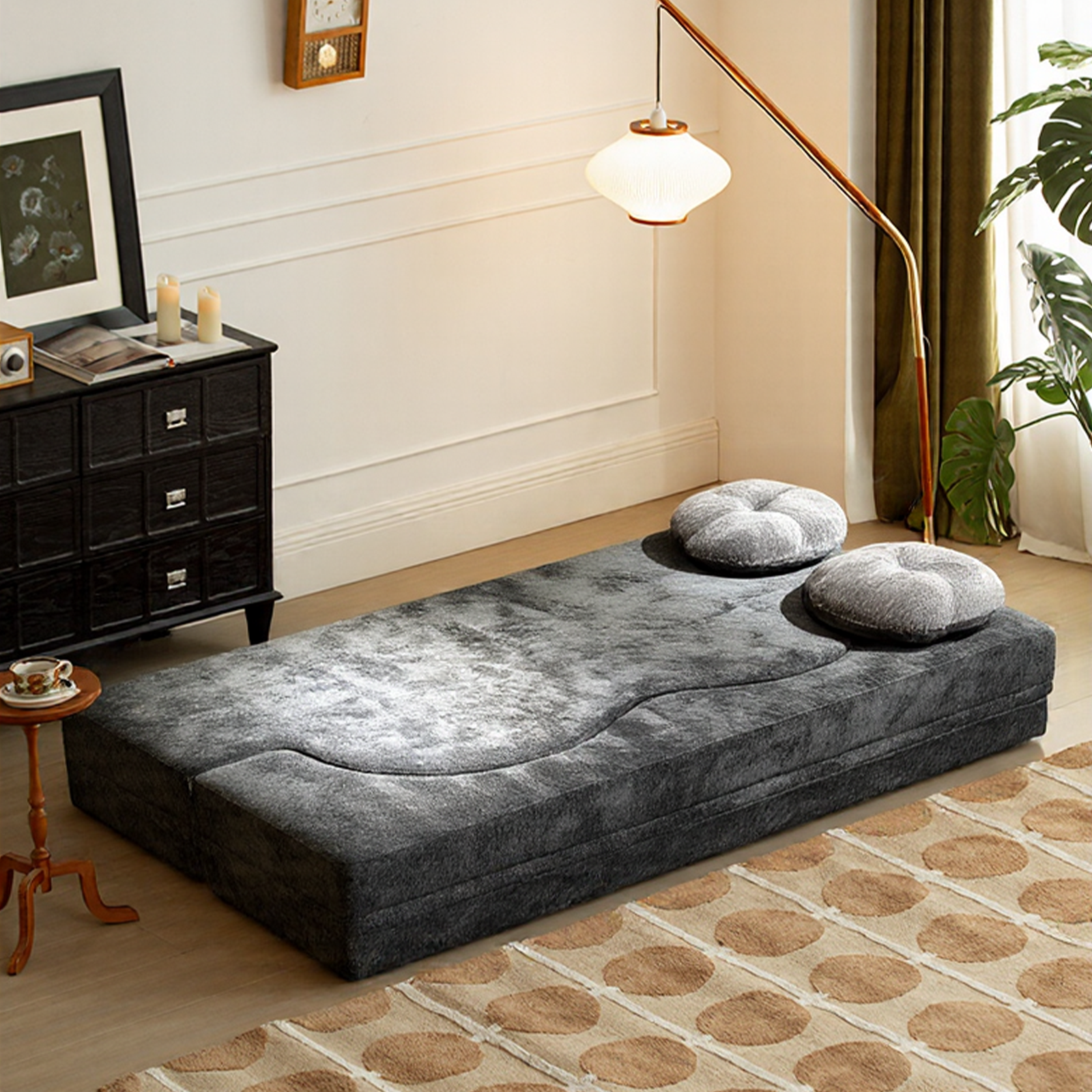 Furnipuzzle Cloud Couch Sofa Folding Sofa Bed with 2 Pillows