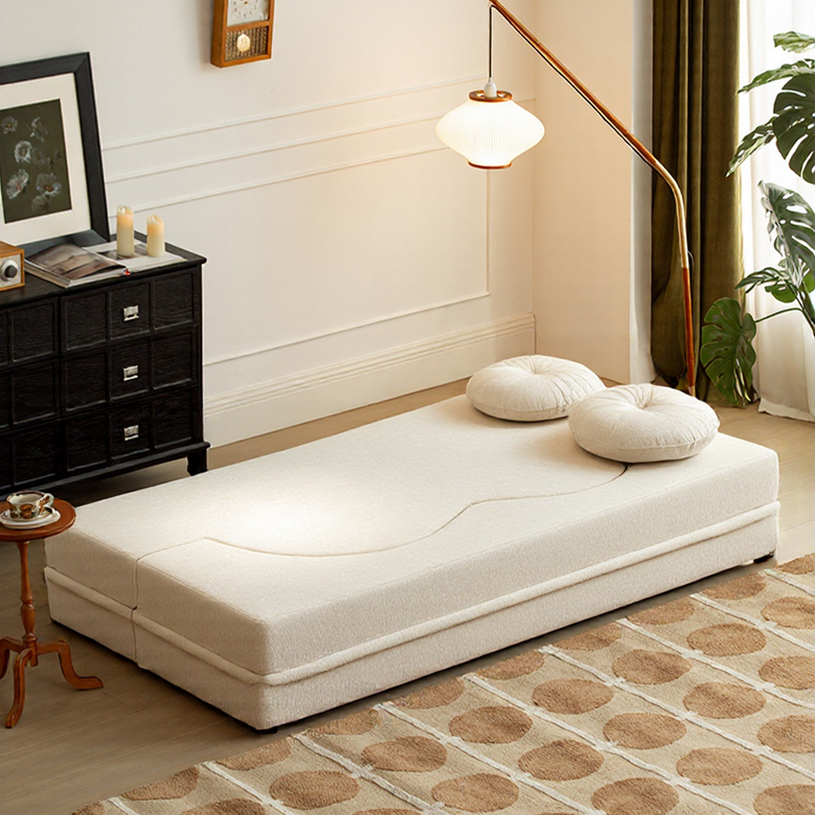 Furnipuzzle Cloud Couch Sofa Folding Sofa Bed with 2 Pillows