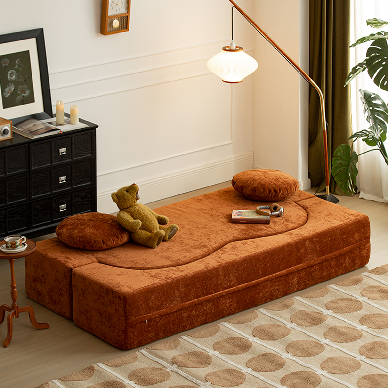 Furnipuzzle Cloud Couch Sofa Folding Sofa Bed with 2 Pillows