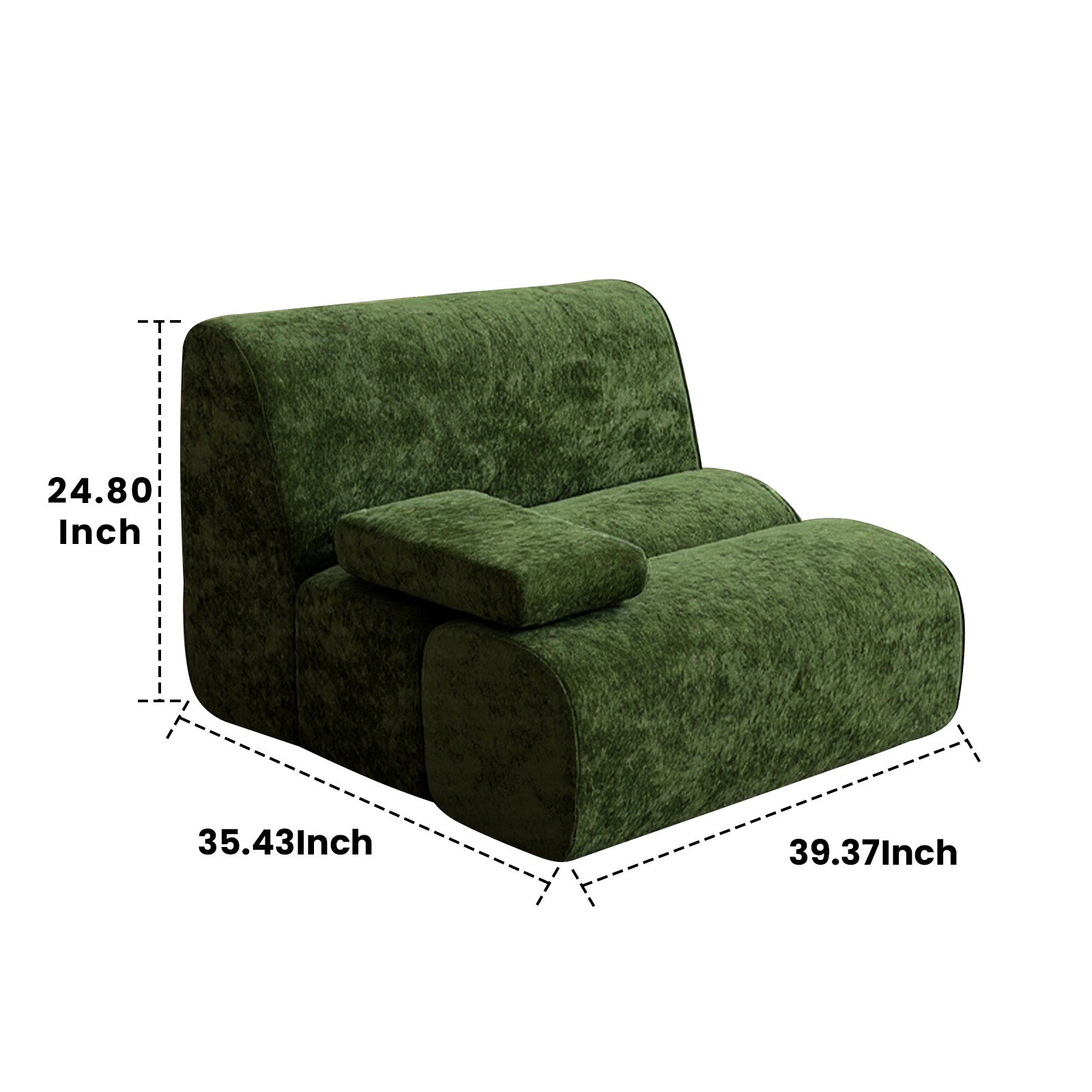 Furnipuzzle Bamboo Sofa Super Soft Lazy Sofa Chair Bean Bag Sofa