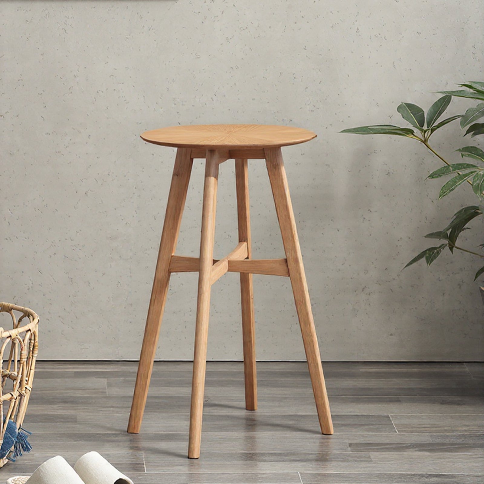 Furnipuzzle Bar Table Round Dining Table Casual Restaurant High Table