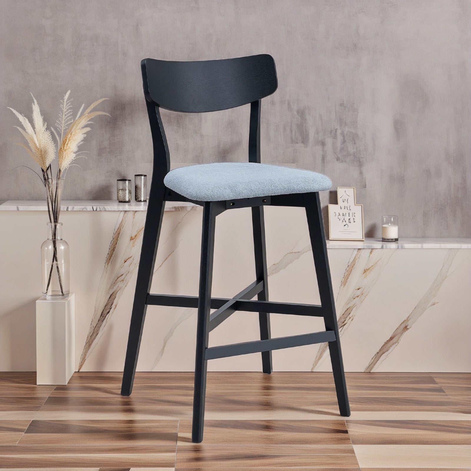 Furnipuzzle Counter Height Bar Chairs Upholstered Counter Stool With Backrest