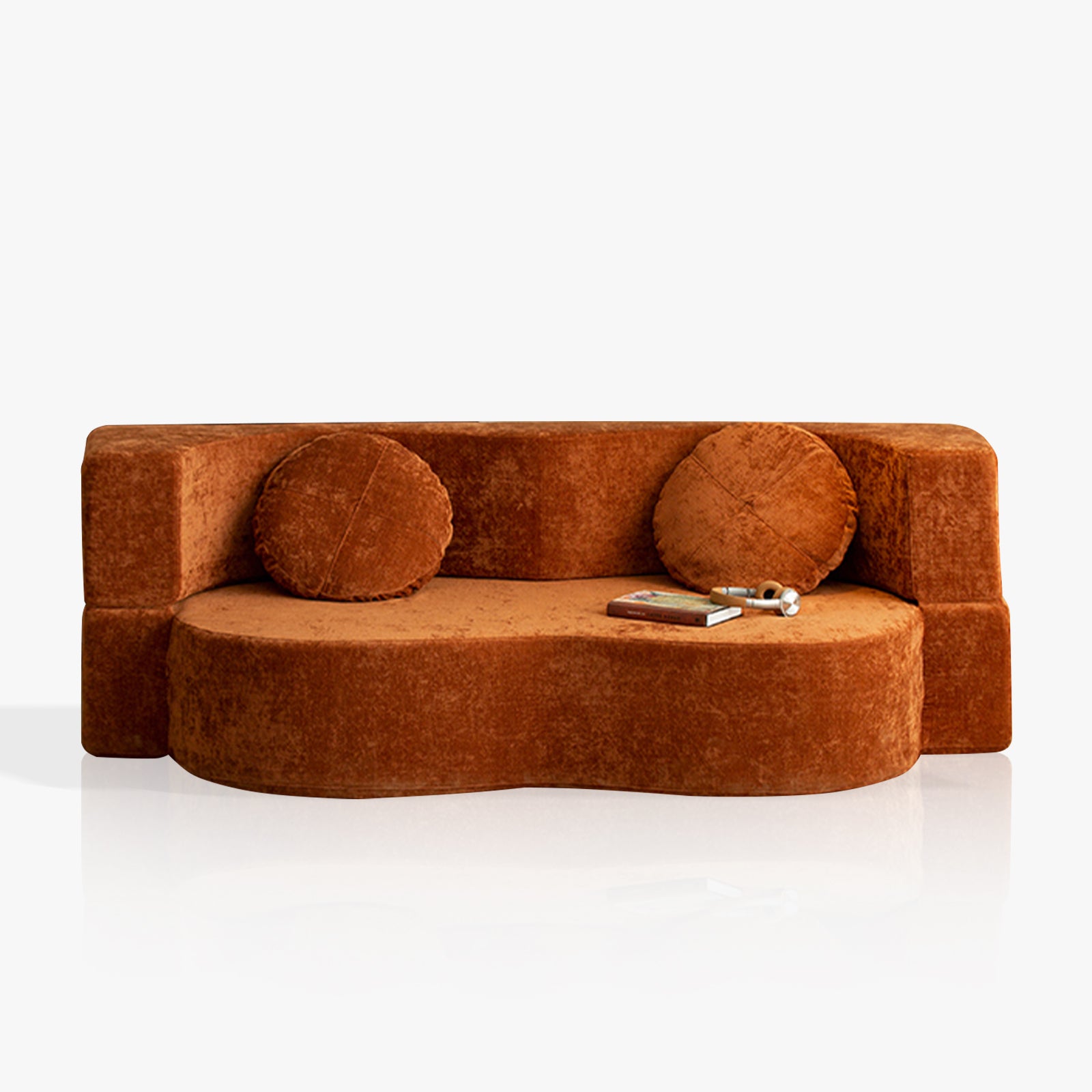 Furnipuzzle Cloud Couch Sofa Folding Sofa Bed with 2 Pillows