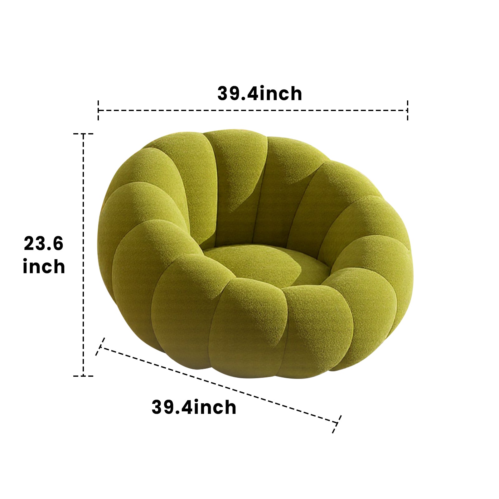 Furnipuzzle Pumpkin Bean Bag Sofa Chair Resting Foot Stool