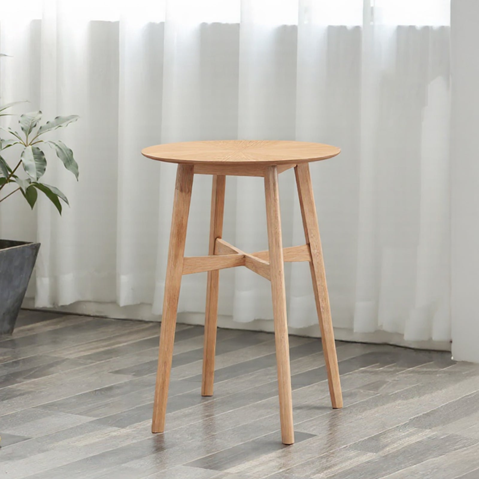 Furnipuzzle Bar Table Round Dining Table Casual Restaurant High Table