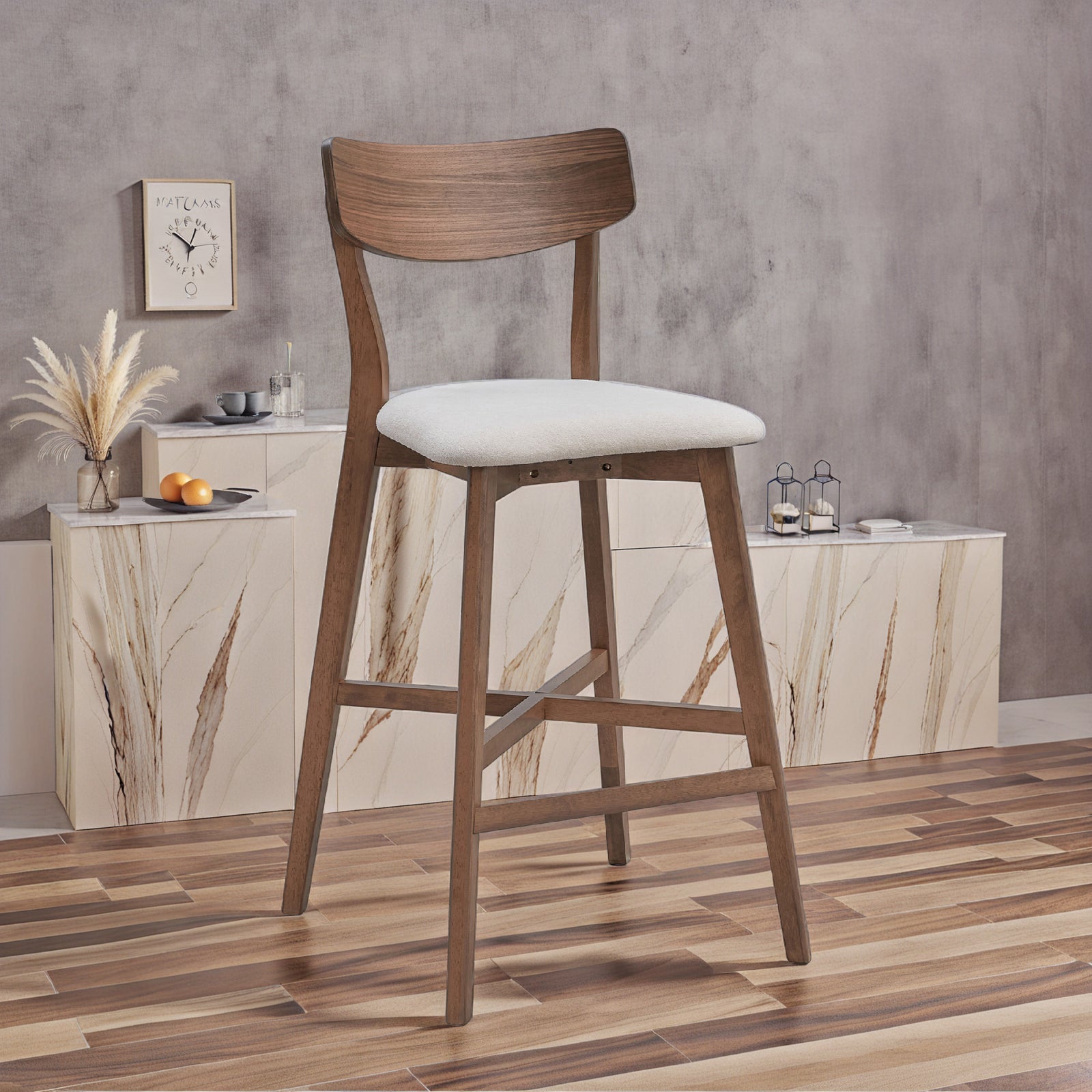 Furnipuzzle Counter Height Bar Chairs Upholstered Counter Stool With Backrest