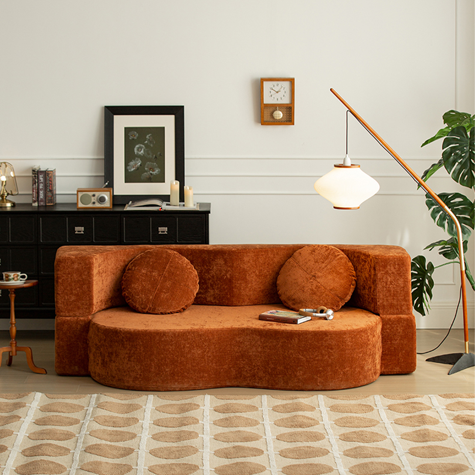 Furnipuzzle Cloud Folding Sofa Bed – Convertible Couch with 2 Pillows