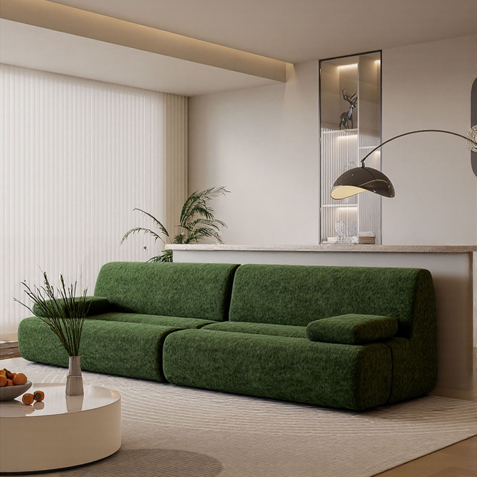 Furnipuzzle Bamboo Sofa Super Soft Lazy Sofa Chair Bean Bag Sofa