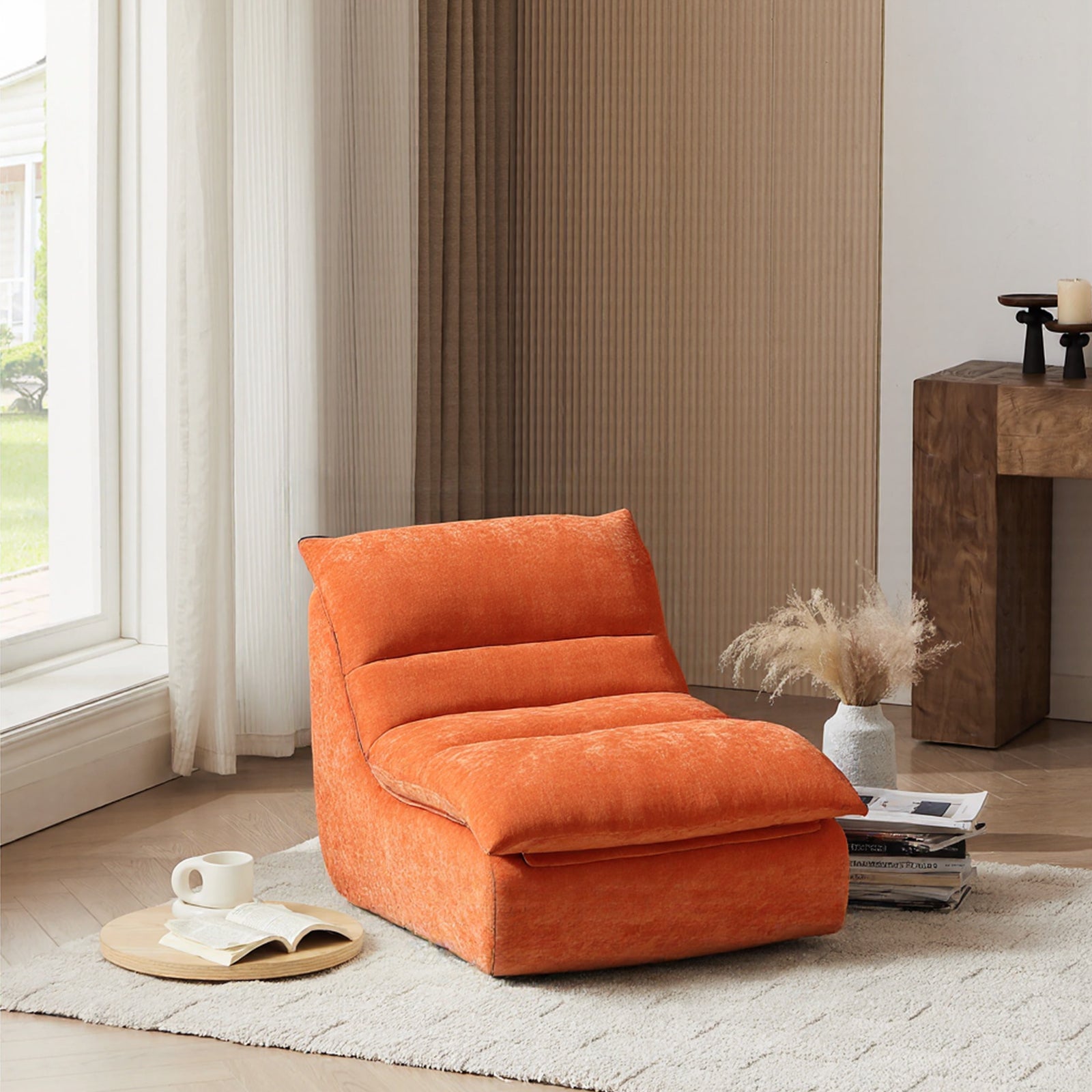 Furnipuzzle Bean Bag Sofa L Shaped Couch Sofa With Removable Backrest Loveseat