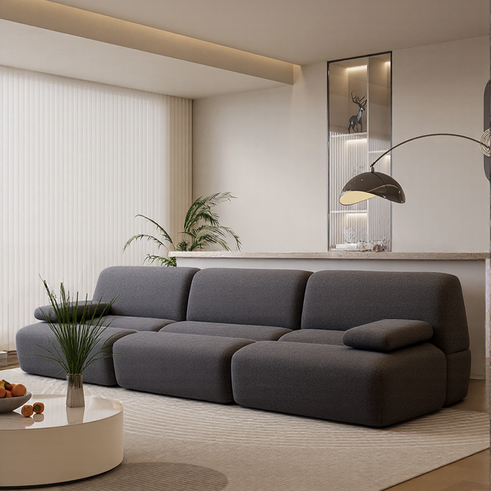 Furnipuzzle Bamboo Sofa Super Soft Lazy Sofa Chair Bean Bag Sofa