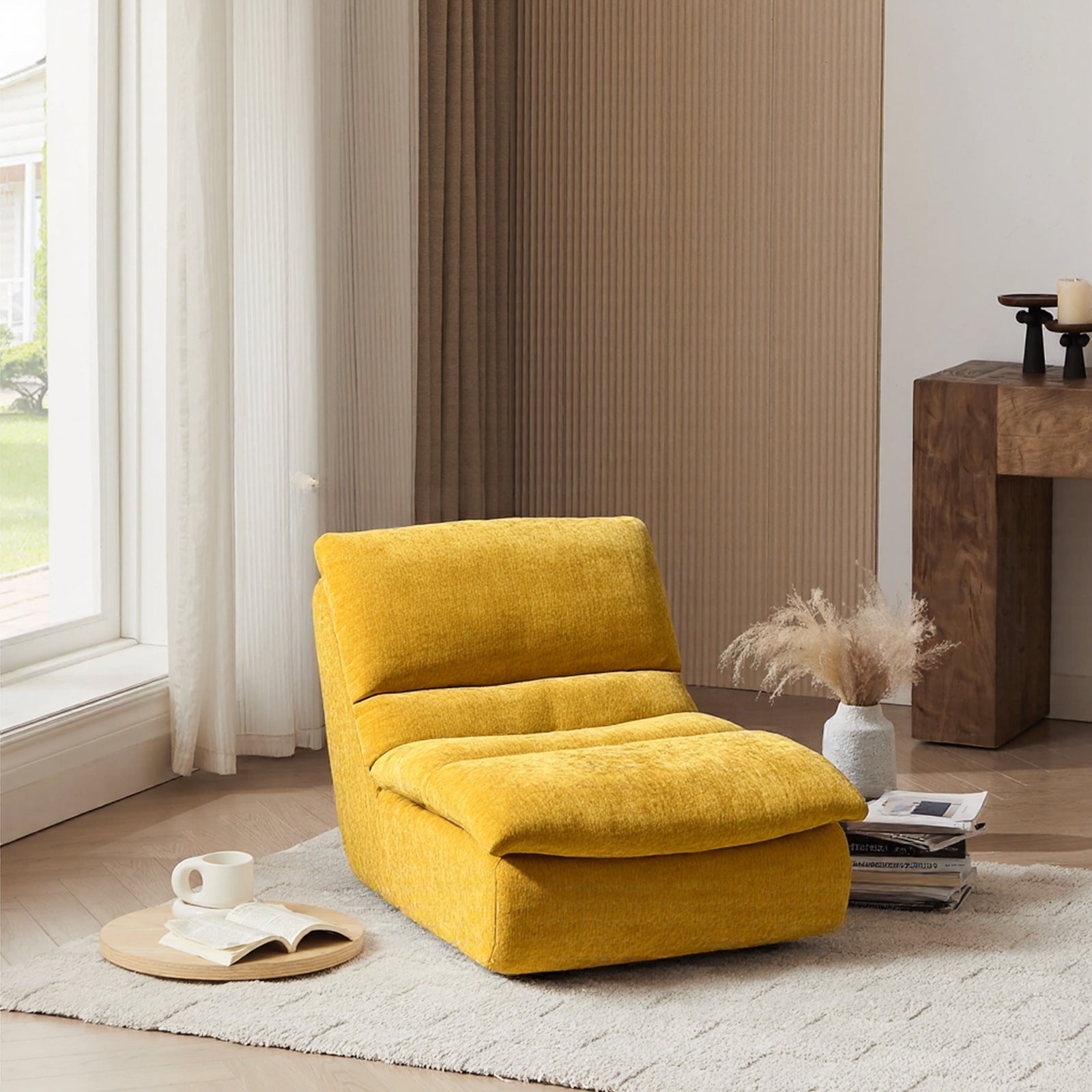 Furnipuzzle Bean Bag Sofa L Shaped Couch Sofa With Removable Backrest Loveseat