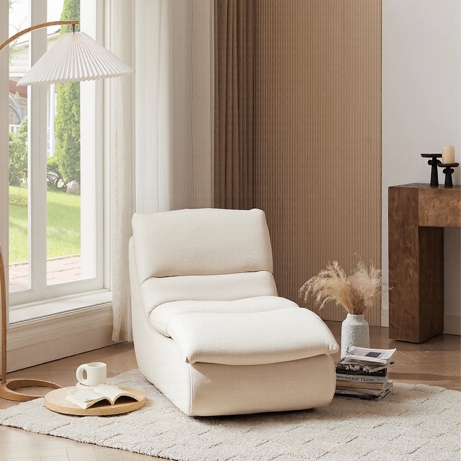Furnipuzzle Bean Bag Sofa L Shaped Couch Sofa With Removable Backrest Loveseat