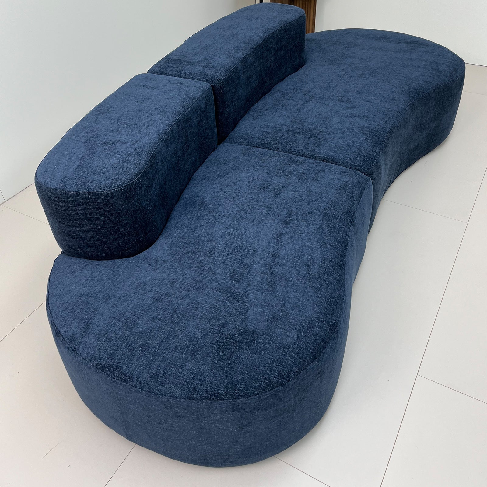 Furnipuzzle Large Sofa Curved Modular Sofa 3 Seater Sofa for Small Living Room