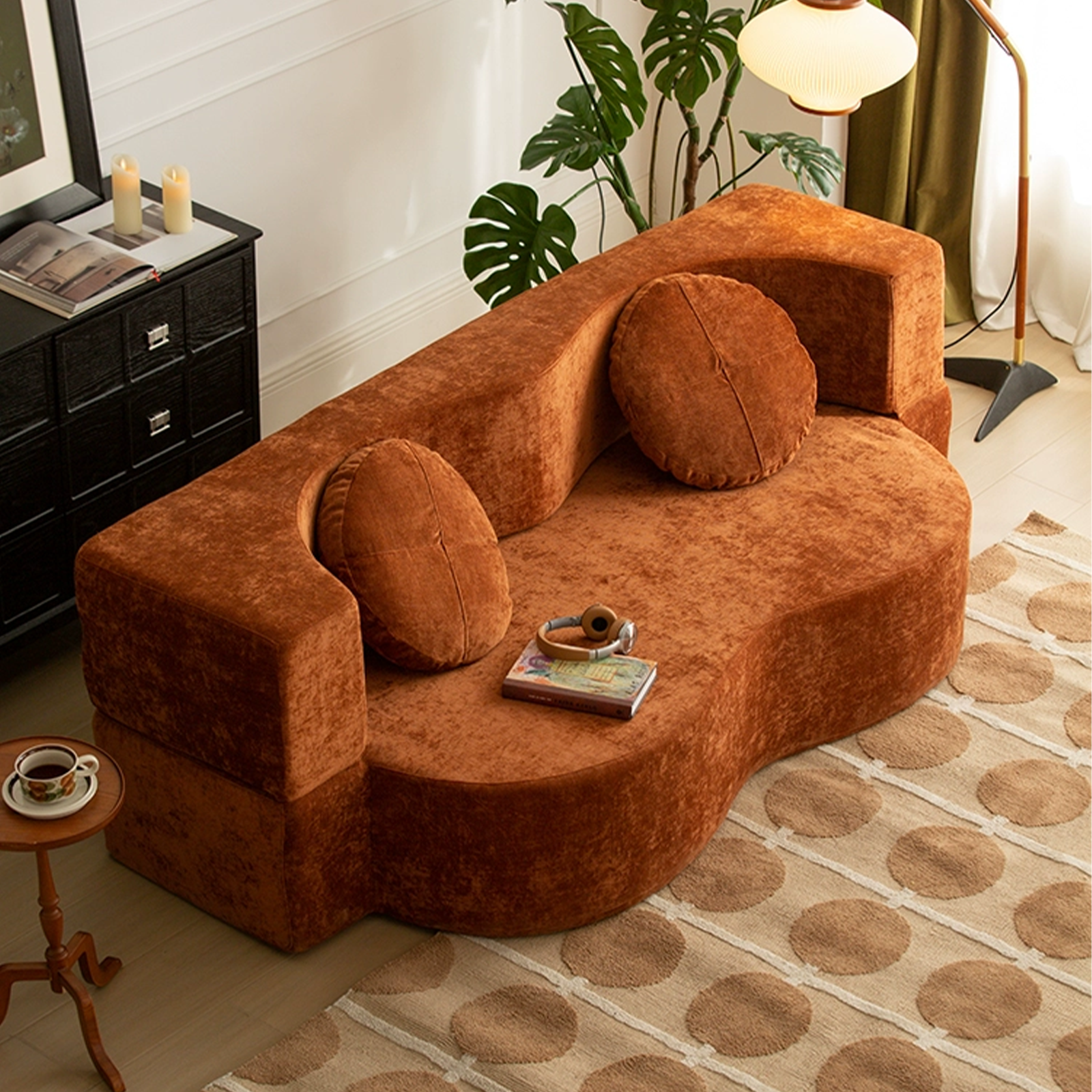 Furnipuzzle Cloud Couch Sofa Folding Sofa Bed with 2 Pillows