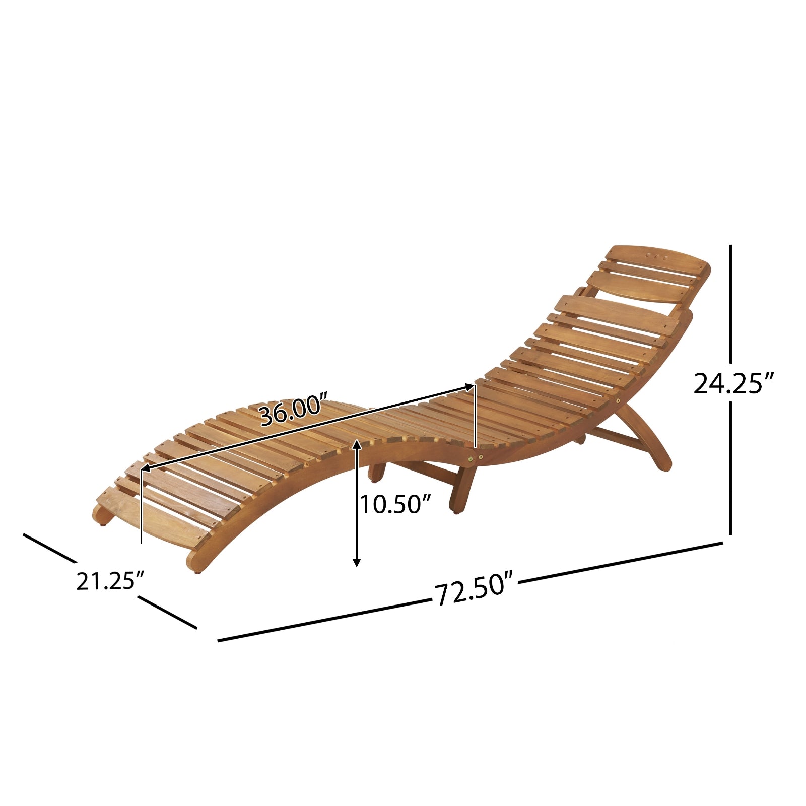 Furnipuzzle Wood Outdoor Chaise Lounge Pool Lounge Chairs