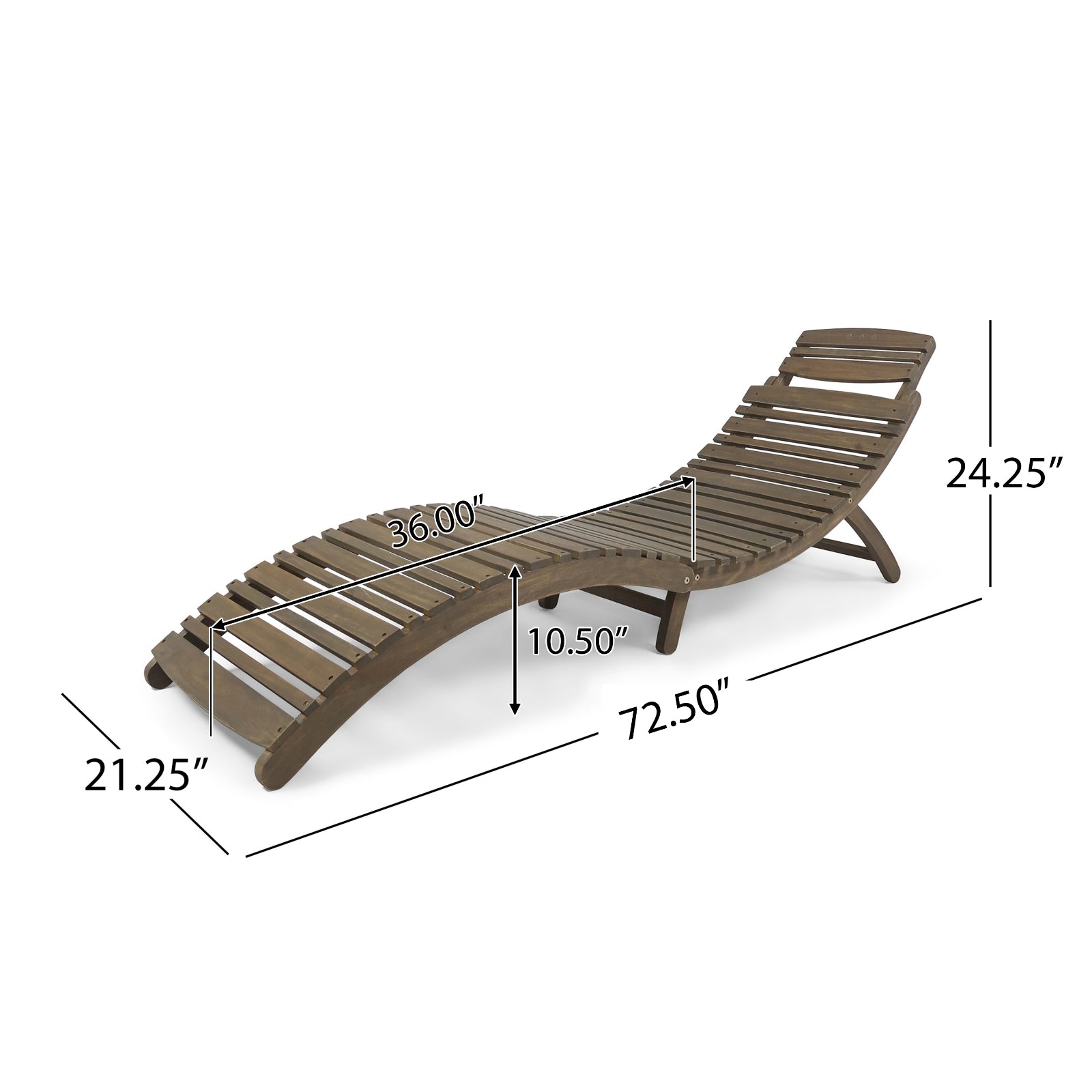 Furnipuzzle Wood Outdoor Chaise Lounge Pool Lounge Chairs
