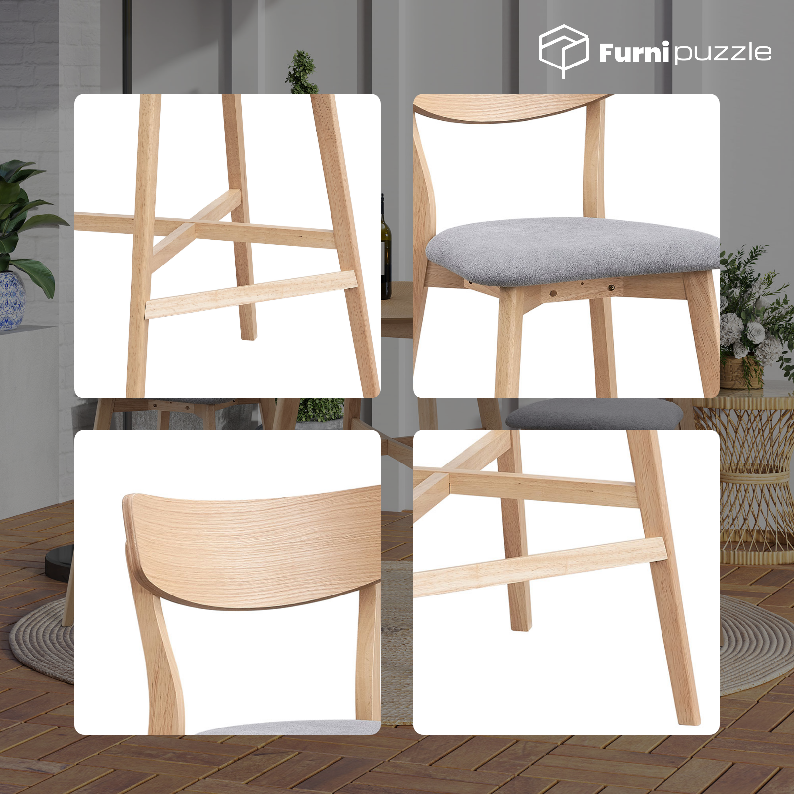 Furnipuzzle Counter Height Bar Chairs Upholstered Counter Stool With Backrest