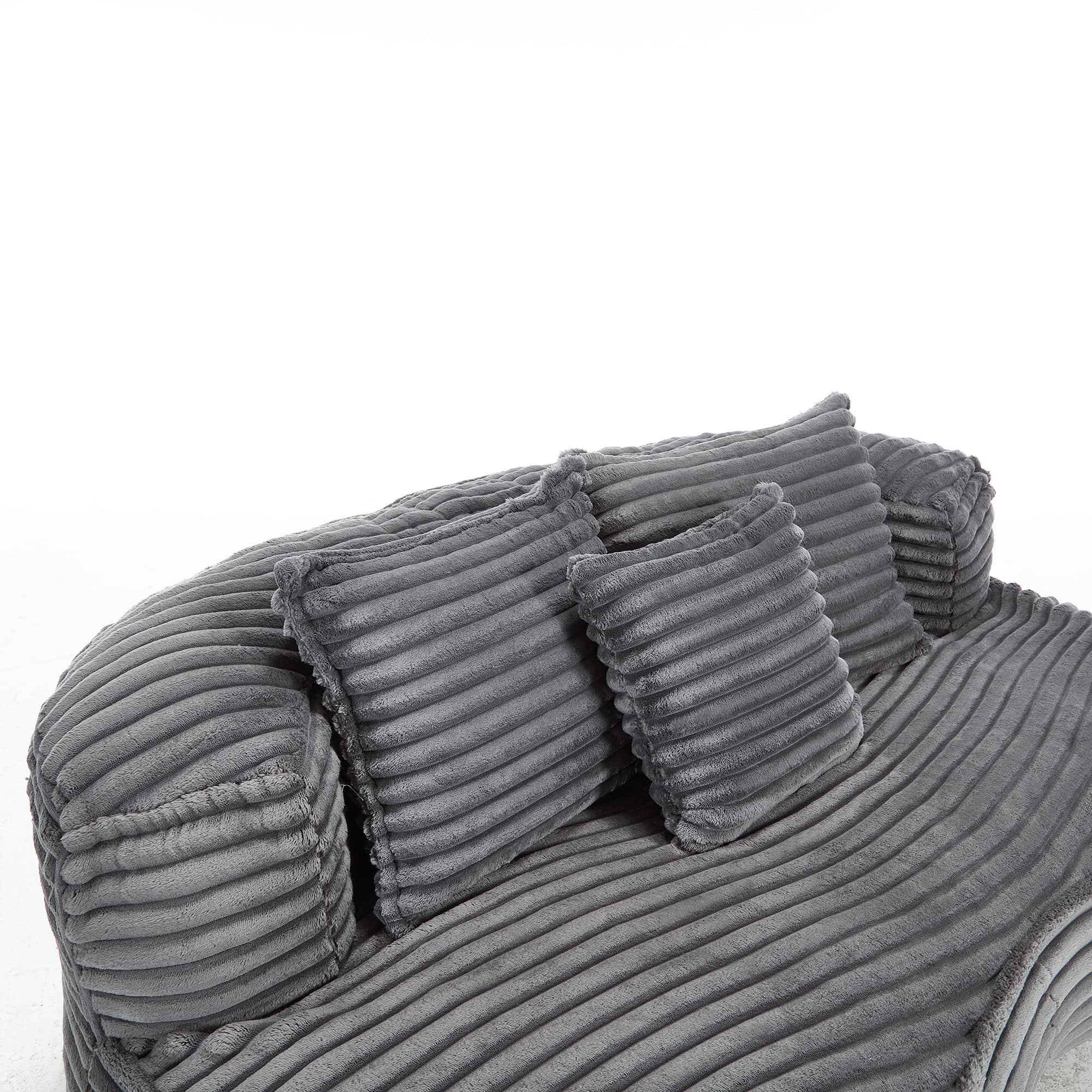 Modern Lazy Bean Bag Sofa Lounger Chair with 3 Pillows for Adults & Kids