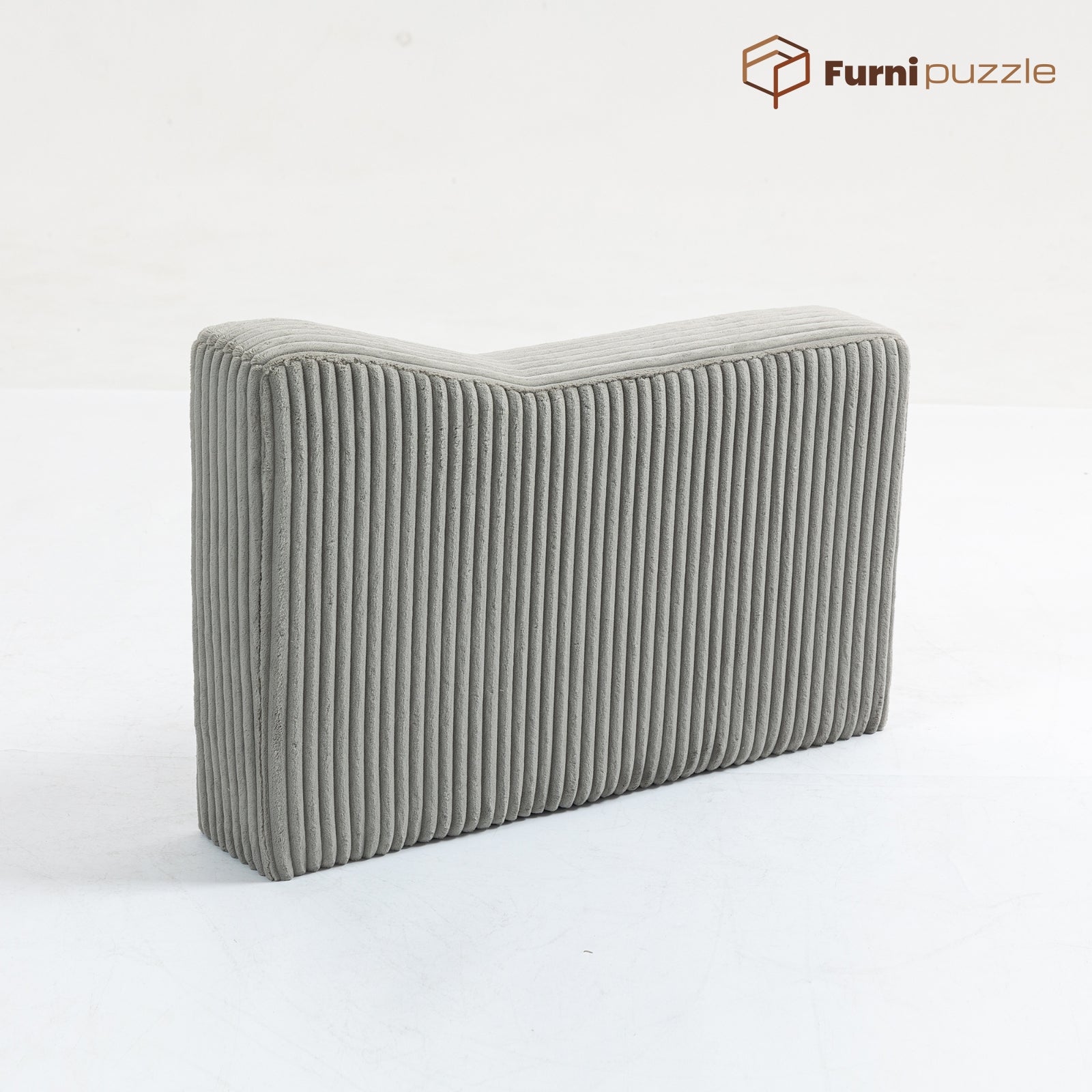 Furnipuzzle Corduroy Armless Modular Sofa - Modern Minimalist Style