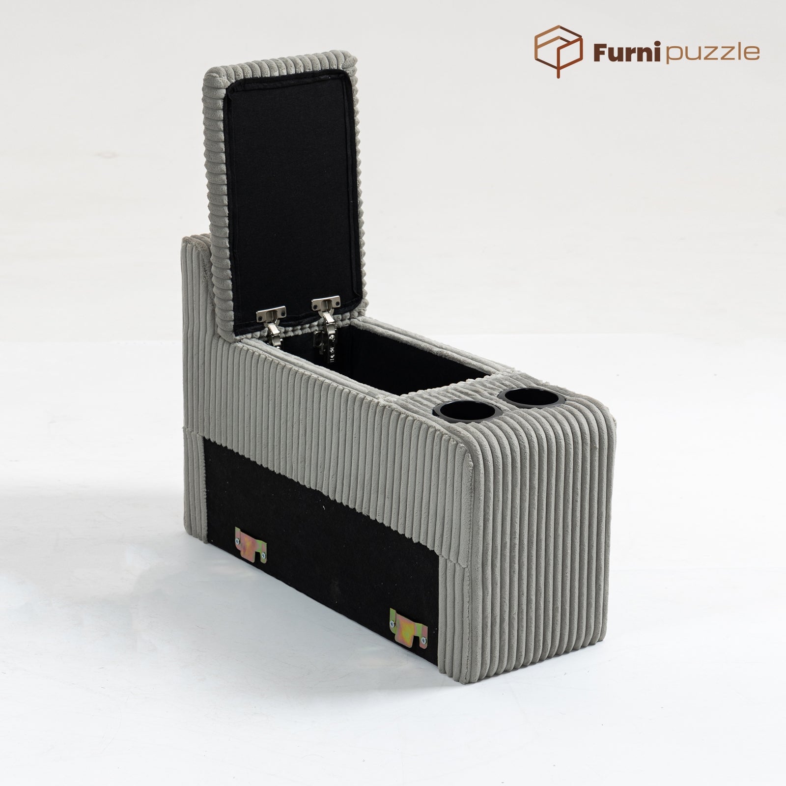 Furnipuzzle Corduroy Armless Modular Sofa - Modern Minimalist Style