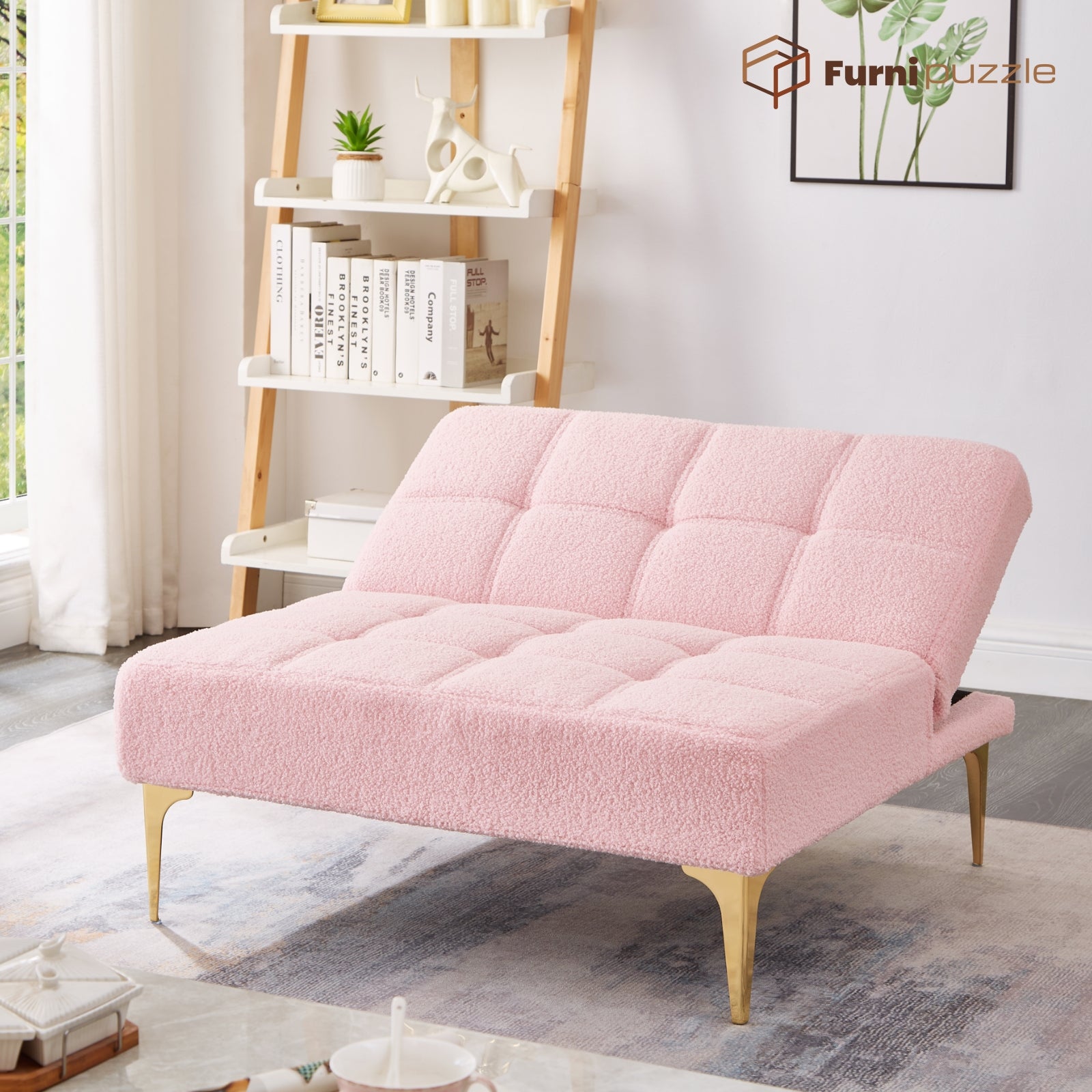 Furnipuzzle Teddy Velvet Armless Modular Sofa - Transformable Design