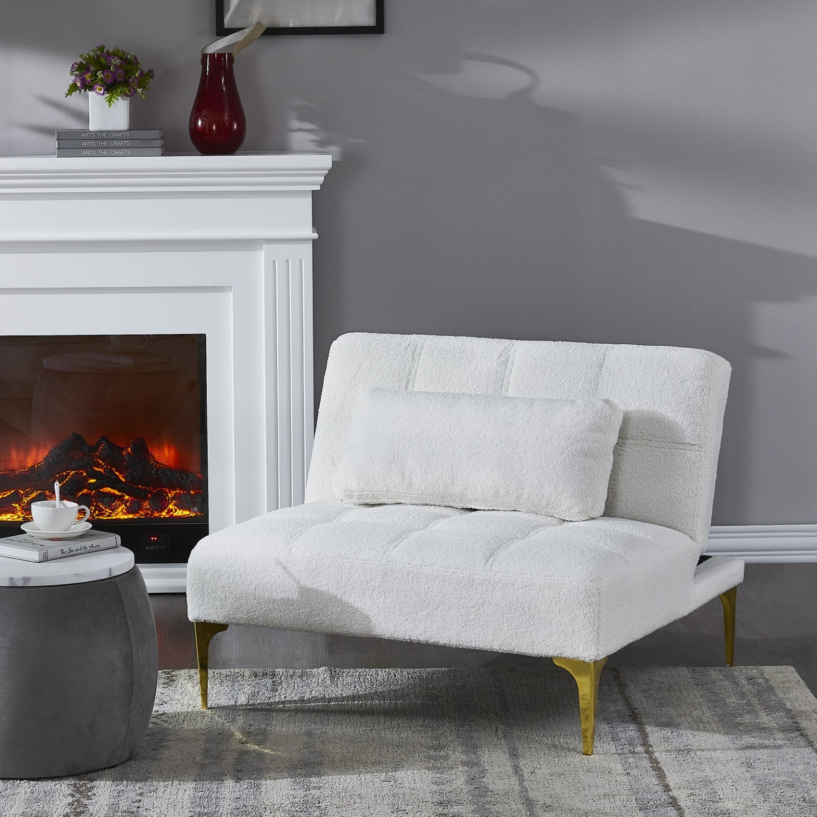 Furnipuzzle Teddy Velvet Armless Modular Sofa - Transformable Design