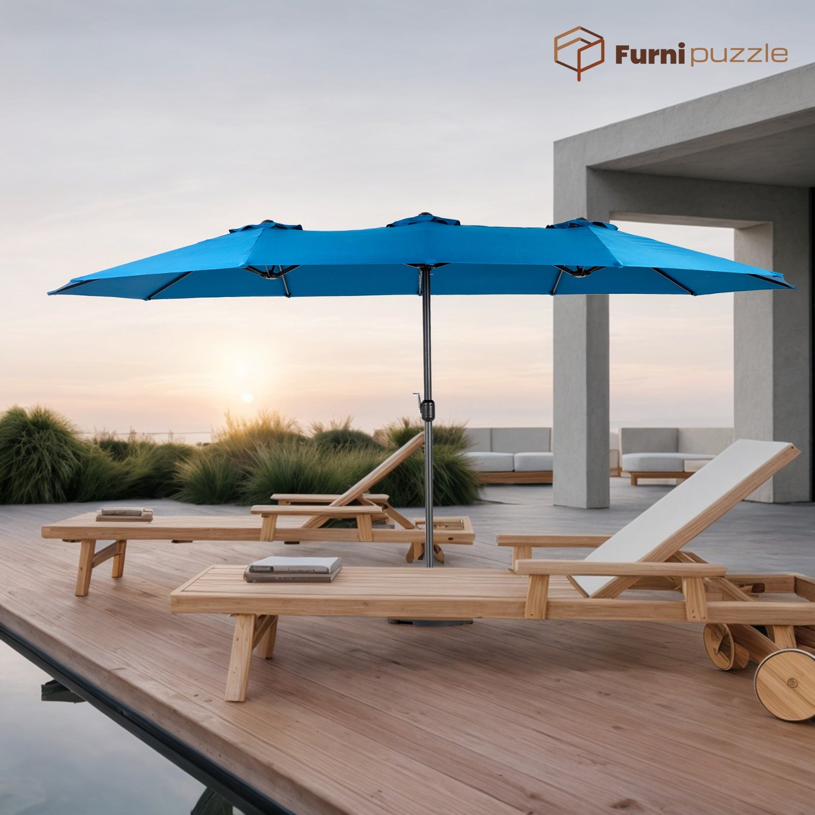 Furnipuzzle Patio Umbrella Outdoor Extra Large Umbrella