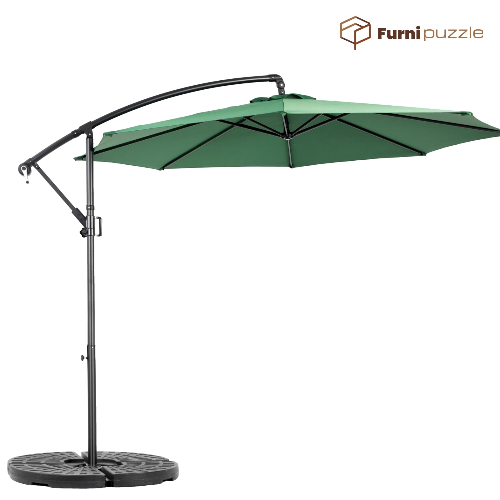 Furnipuzzle Patio Offset Umbrella Hanging Cantilever Umbrella
