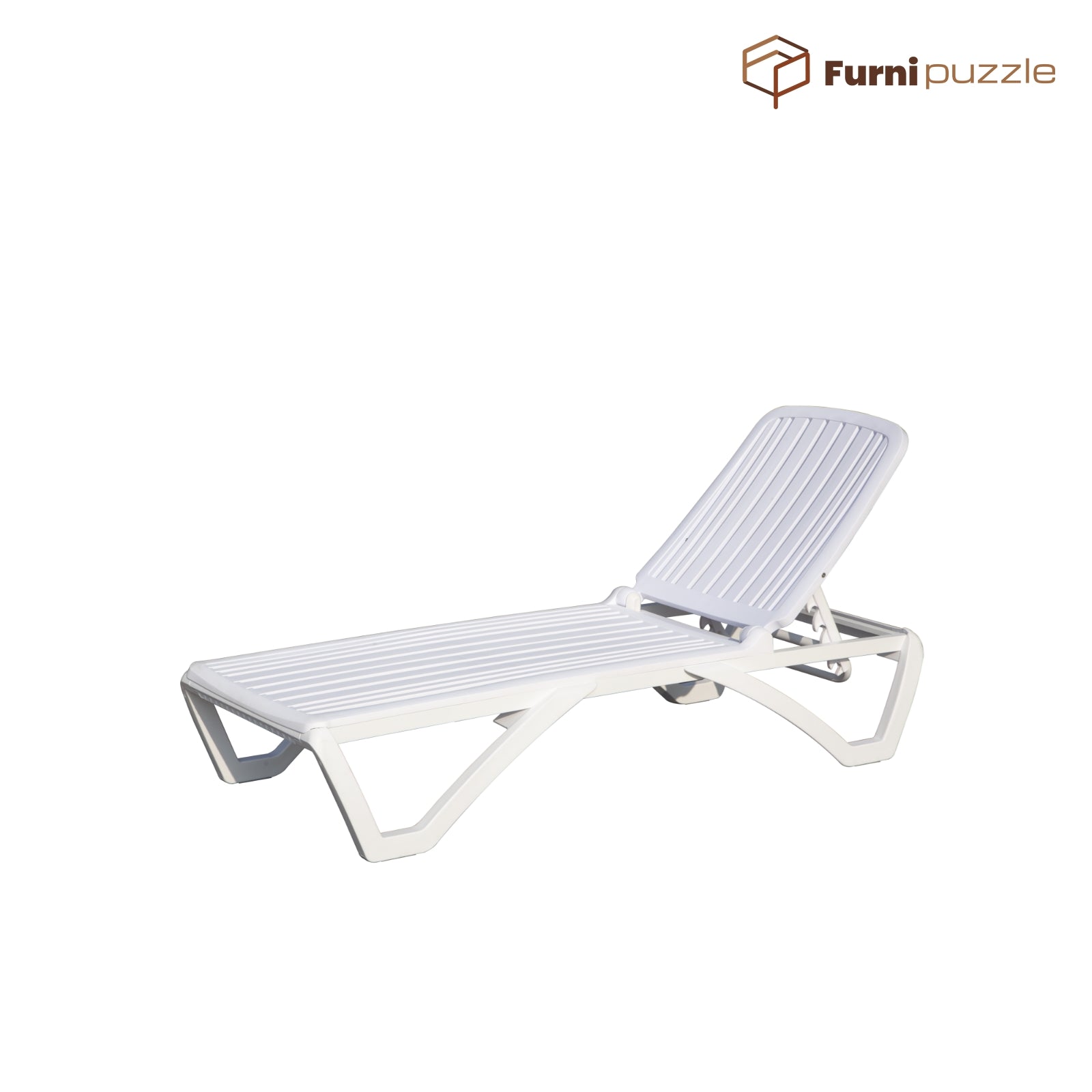 Furnipuzzle Outdoor Patio Chaise Lounge Chair for Beach Deck Lawn Poolside