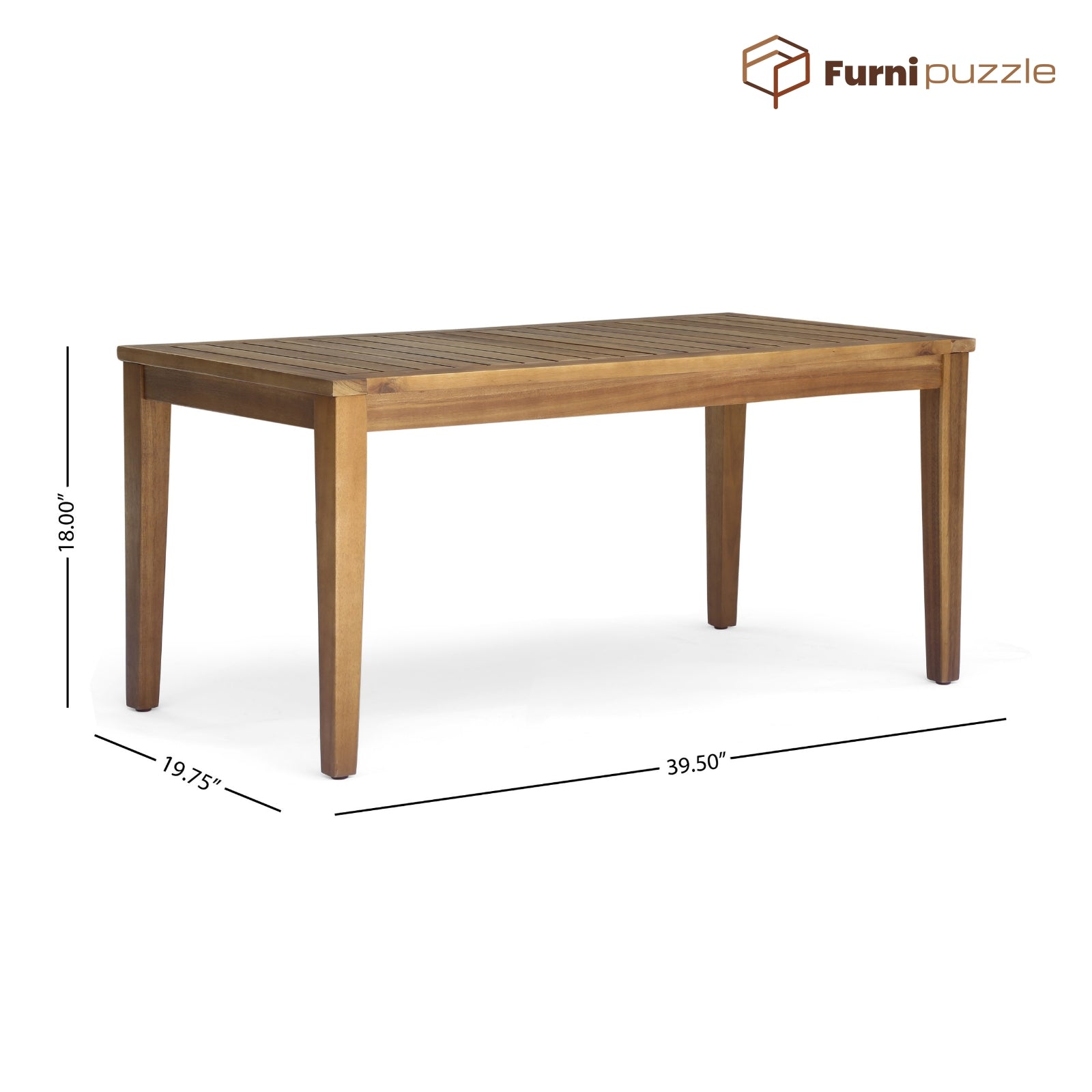 Furnipuzzle Patio Furniture 4-Seater Sectional Sofa Set with Coffee Table