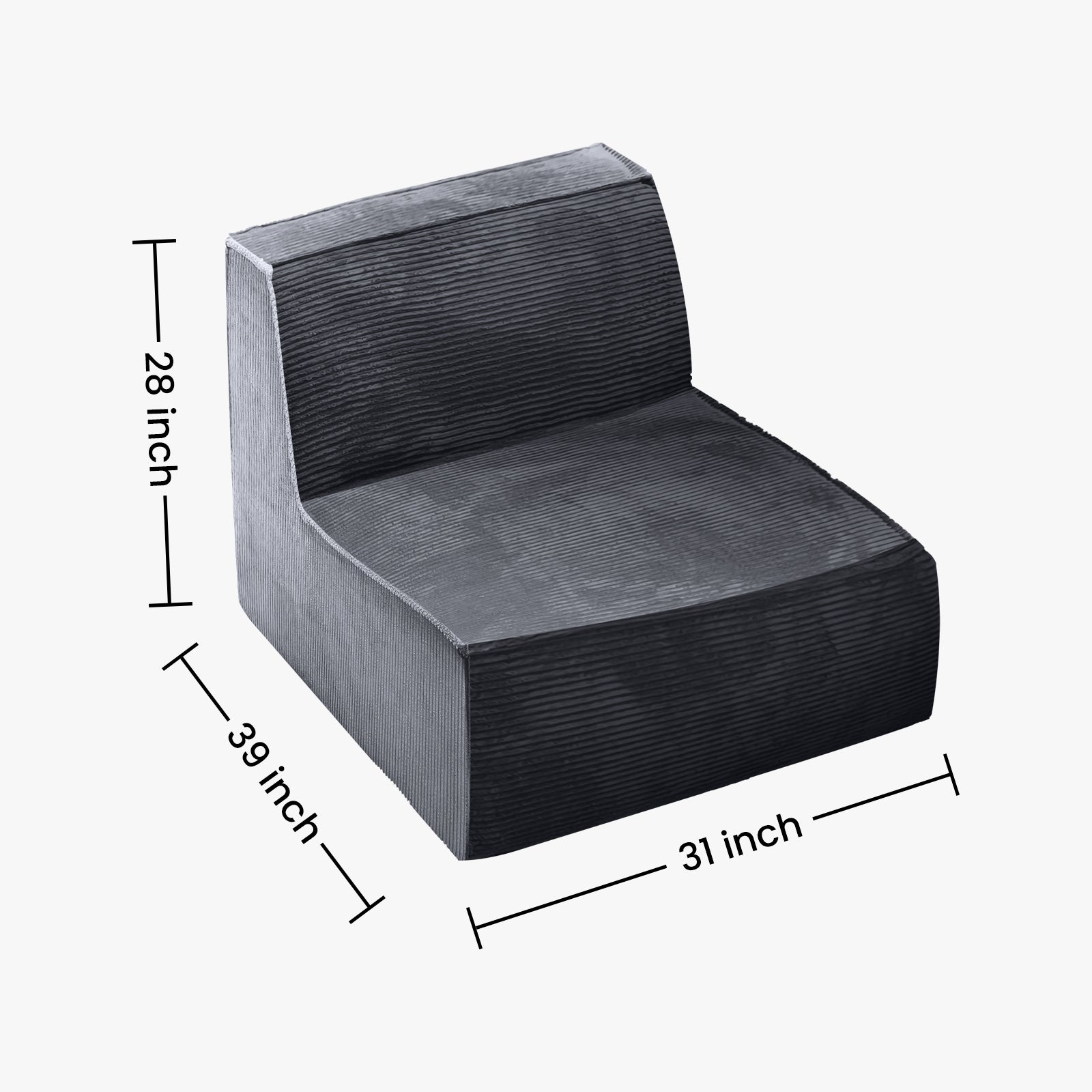 Furnipuzzle Modern Modular Sectional Compression Sofa U-Shaped Sectional Sofa Set