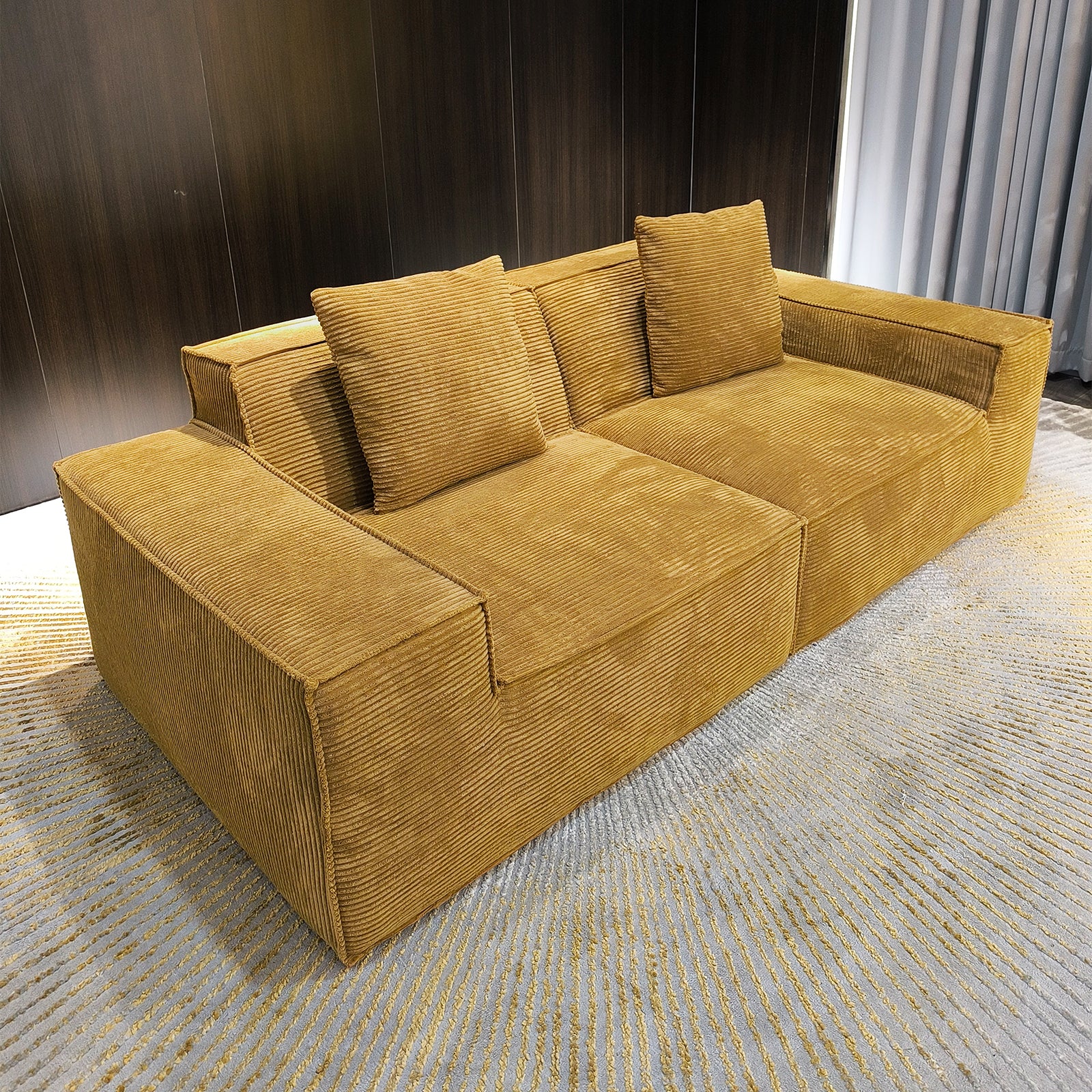 Furnipuzzle Modern Modular Sectional Compression Sofa U-Shaped Sectional Sofa