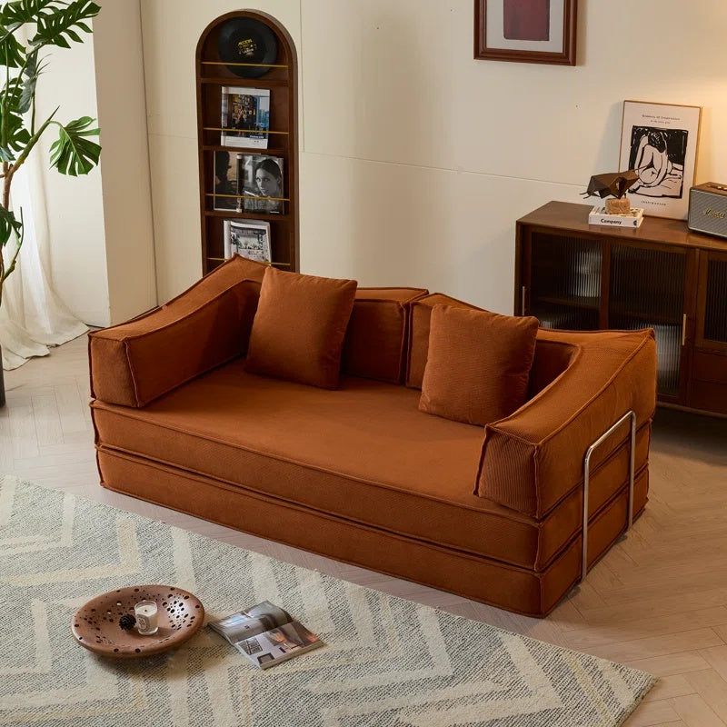 Furnipuzzle Modular Sofa Convertible Sleeper Sofa Bed With 2 Pillows