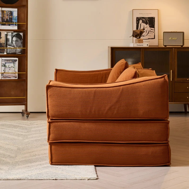 Furnipuzzle Modular Sofa Convertible Sleeper Sofa Bed With 2 Pillows