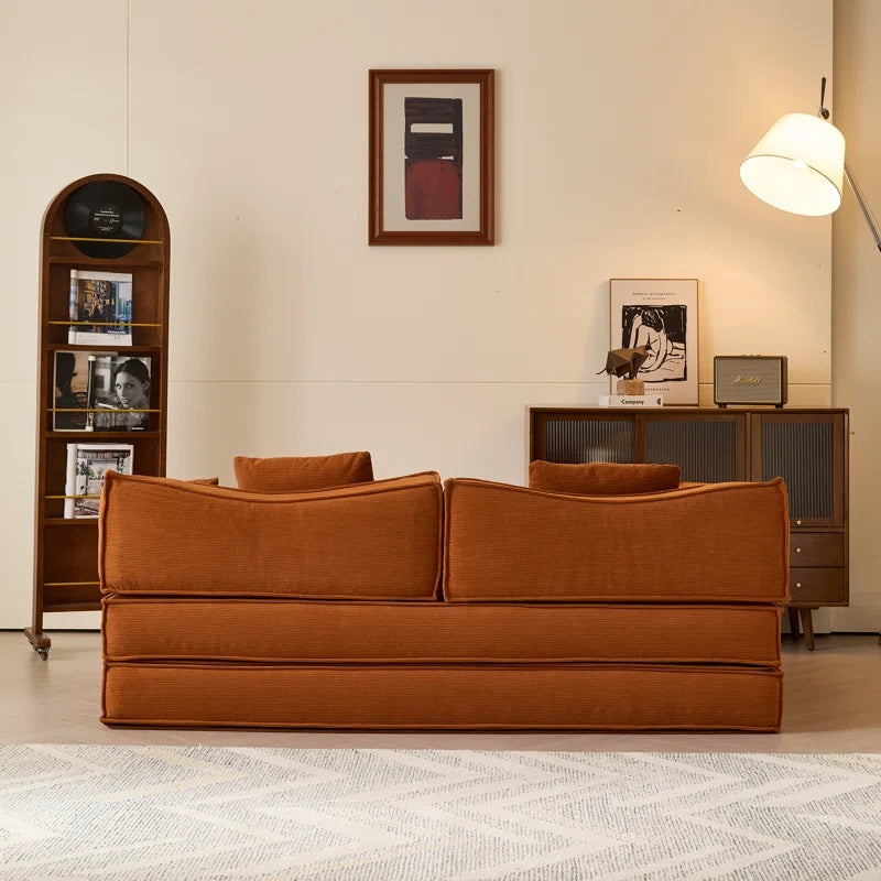 Furnipuzzle Modular Sofa Convertible Sleeper Sofa Bed With 2 Pillows