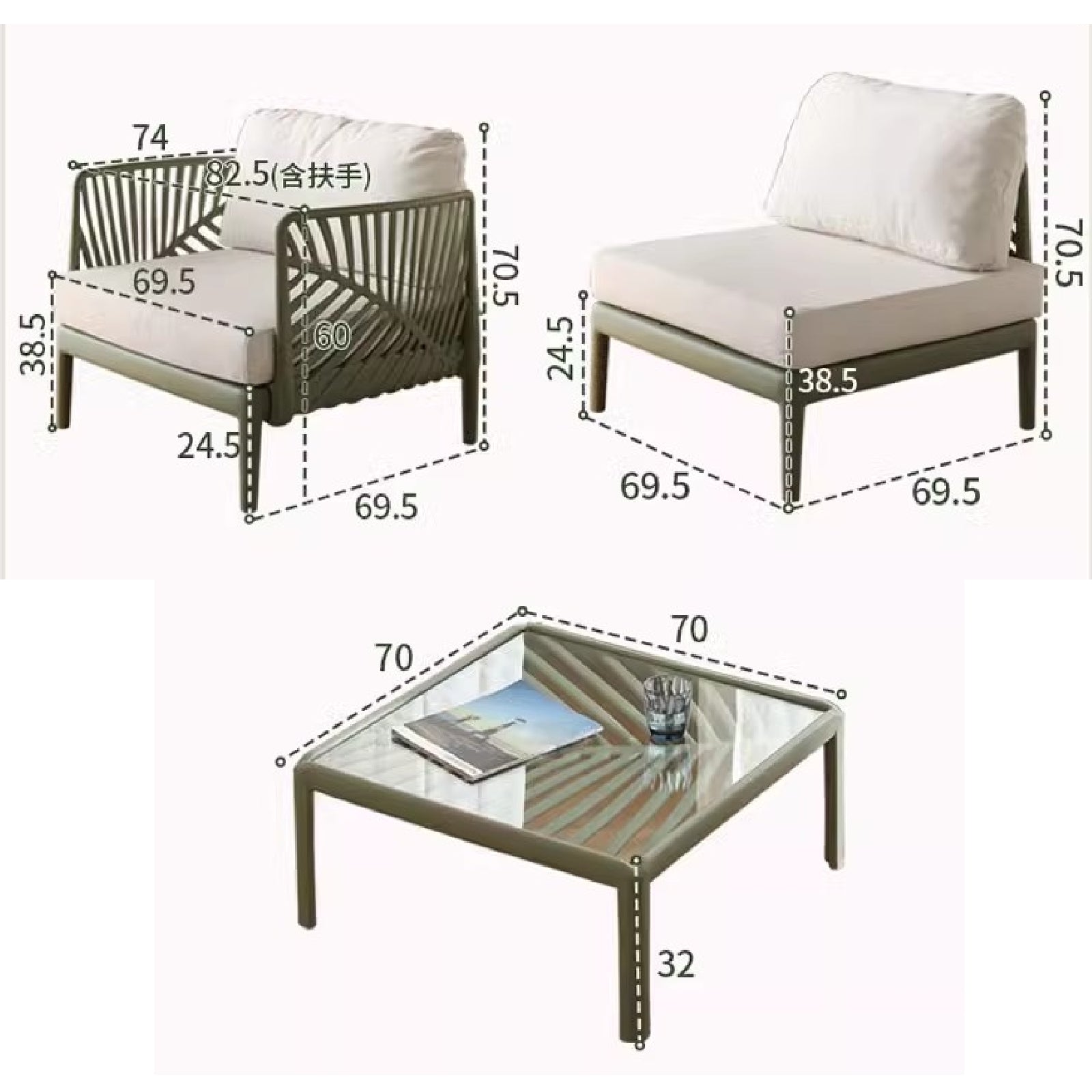 #Color_Sage Mineral #Size_Single Seat(No armrest)