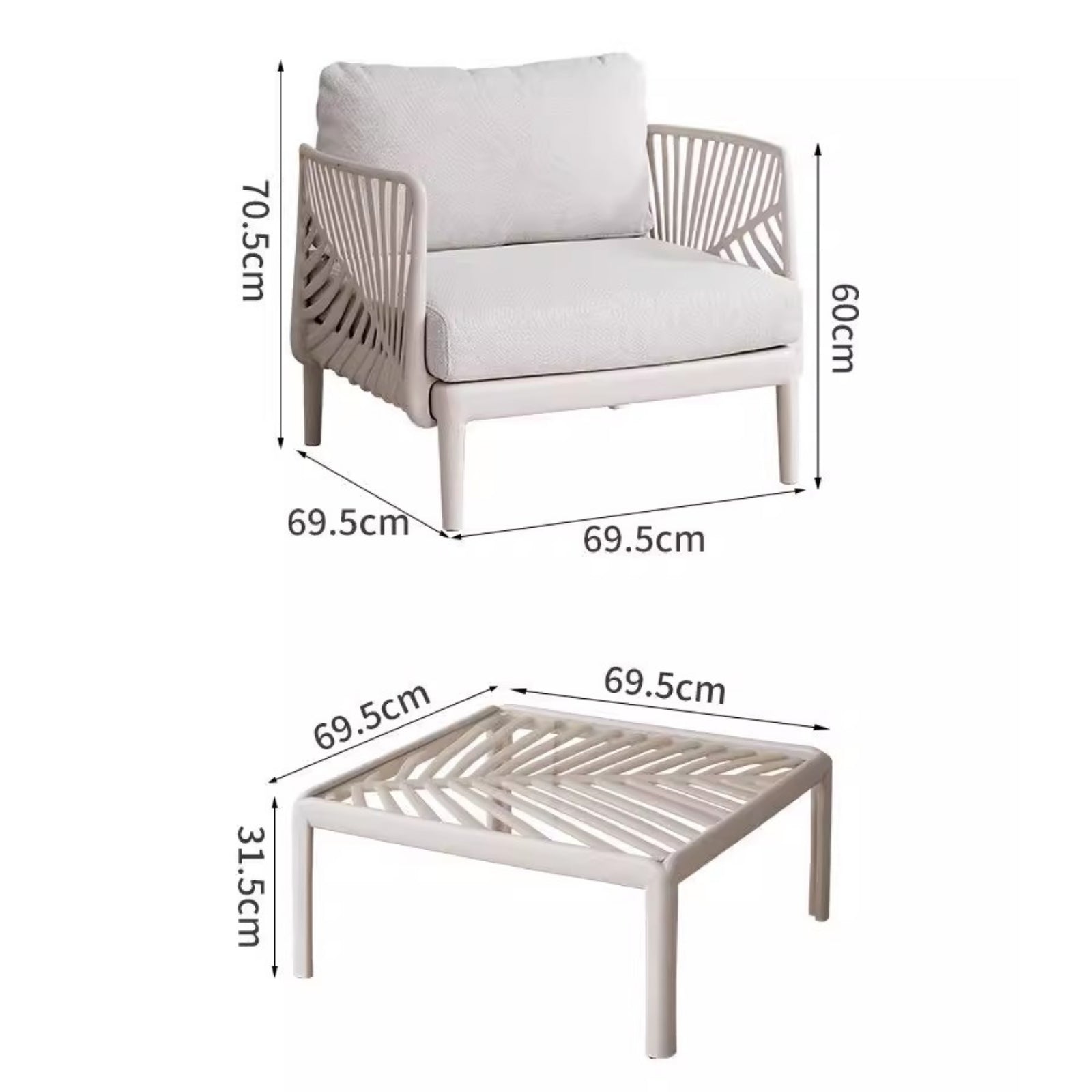 #Color_Gray #Size_Ottoman/Coffee Tables