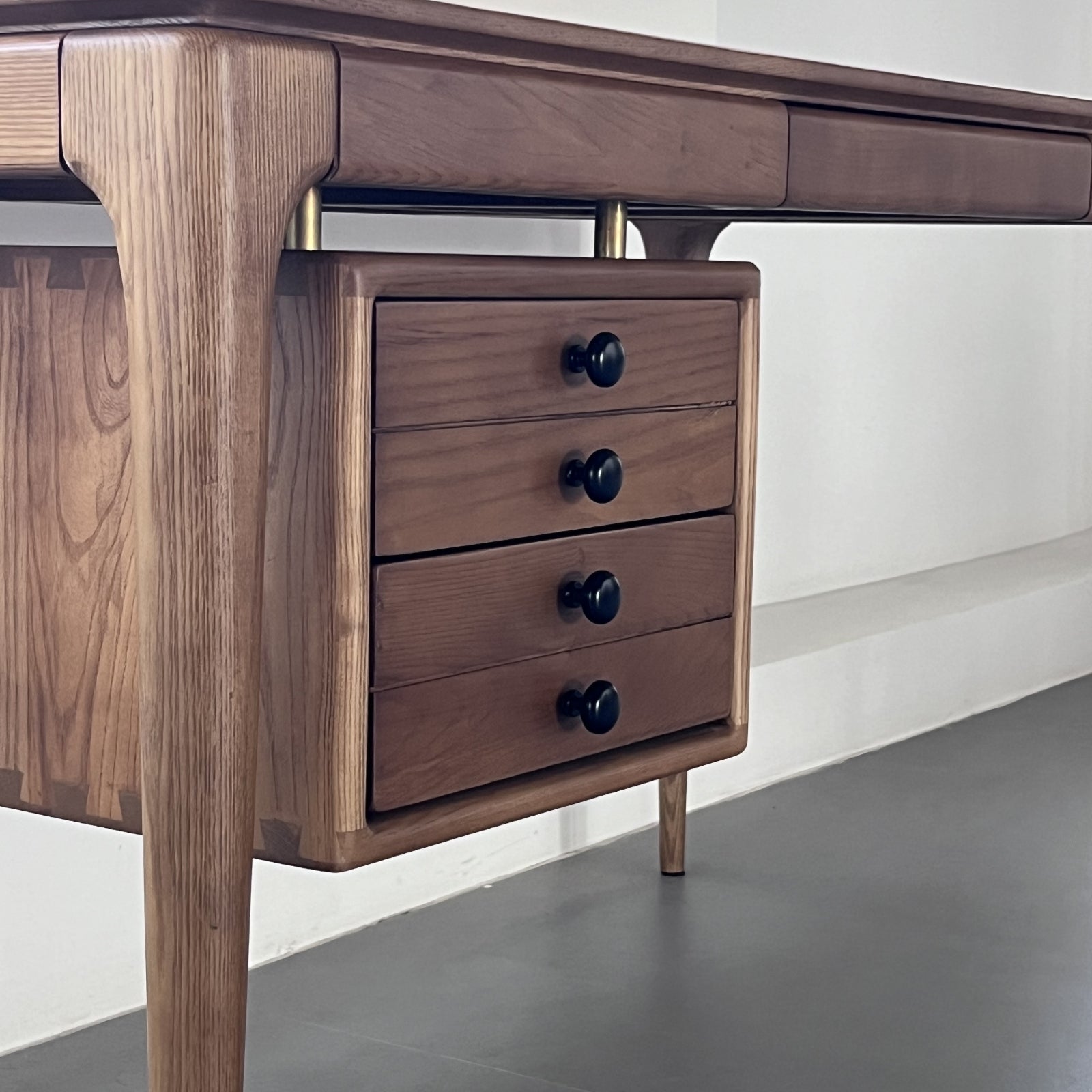 Furnipuzzle White Ash Wood Scandinavian Desk - Assemble-Ready Minimalist Design