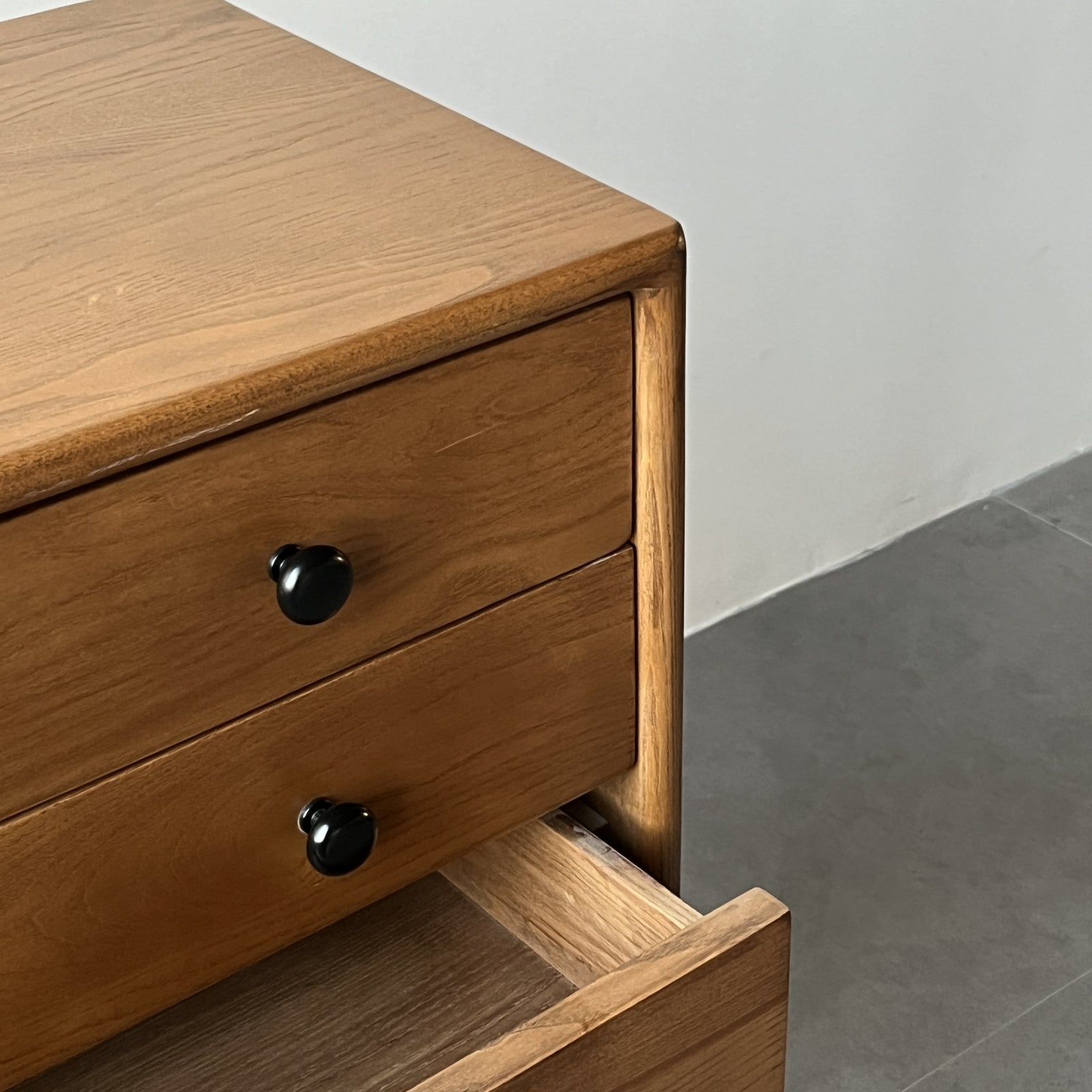 Furnipuzzle Scandinavian White Ash Wood Side Cabinet - Assemble-Ready Minimalist Design