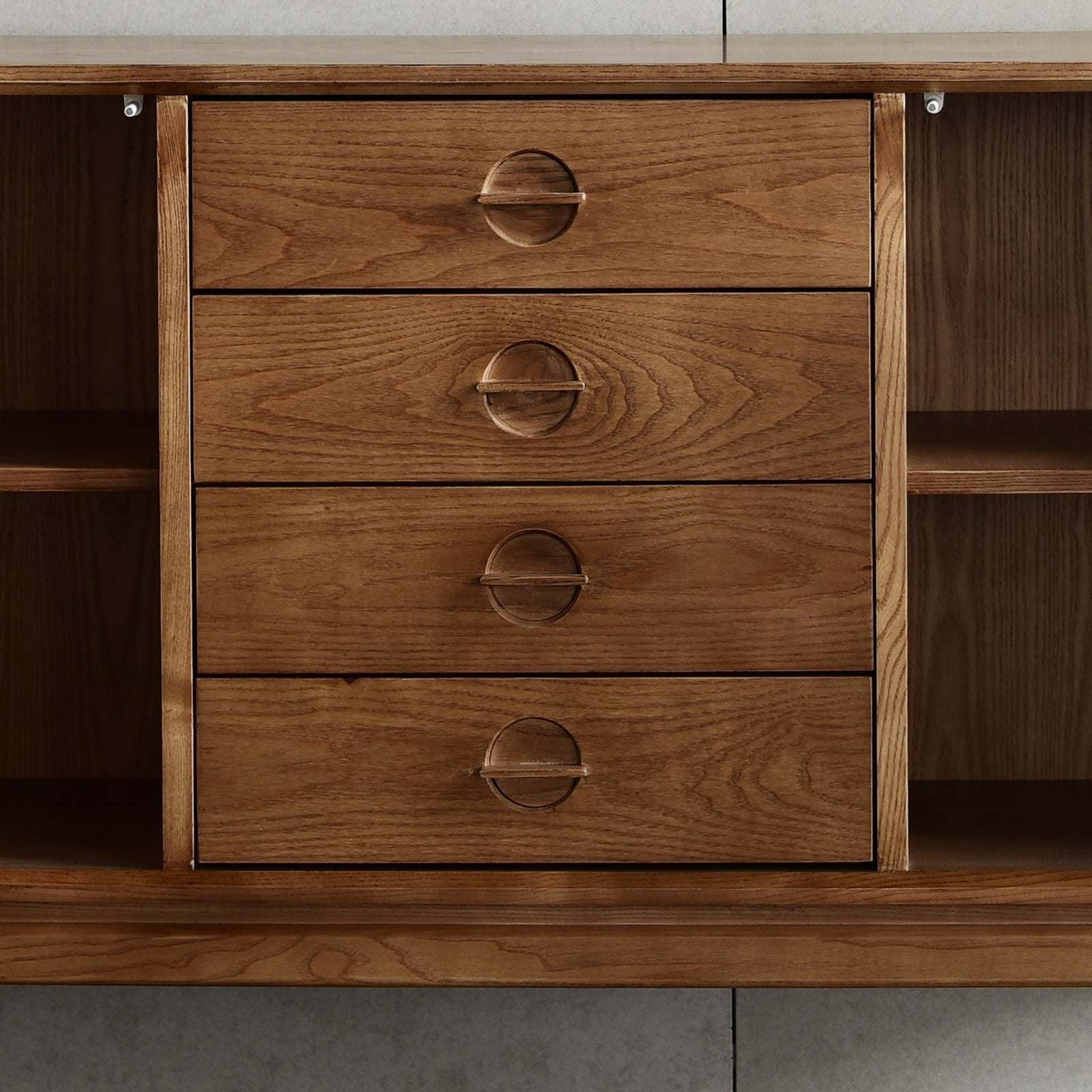 Furnipuzzle Scandinavian White Ash Sideboard - Assemble-Ready Minimalist Design