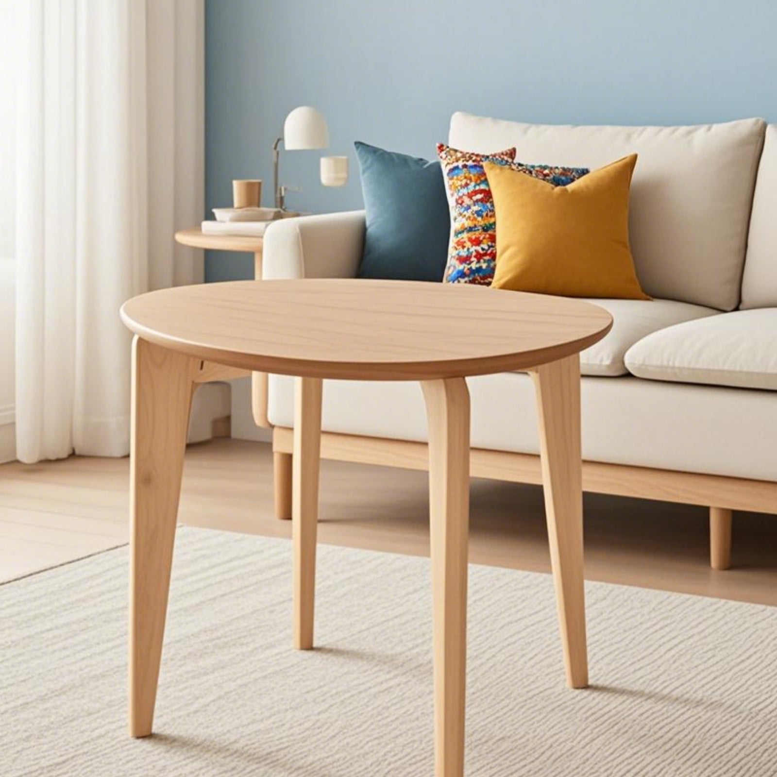 Furnipuzzle Scandinavian White Ash Coffee Table - Assemble-Ready Minimalist Design