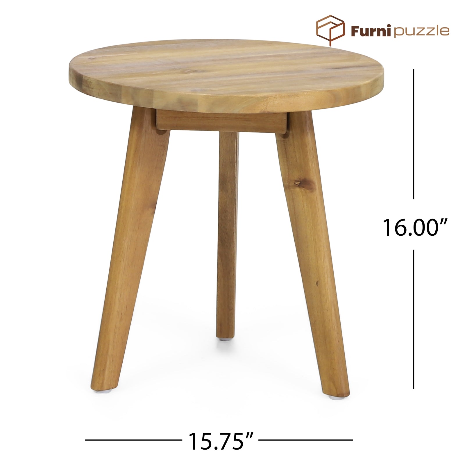 Furnipuzzle Minimalist Solid Wood Small Coffee Table - Eco-Friendly Design for Reception Areas