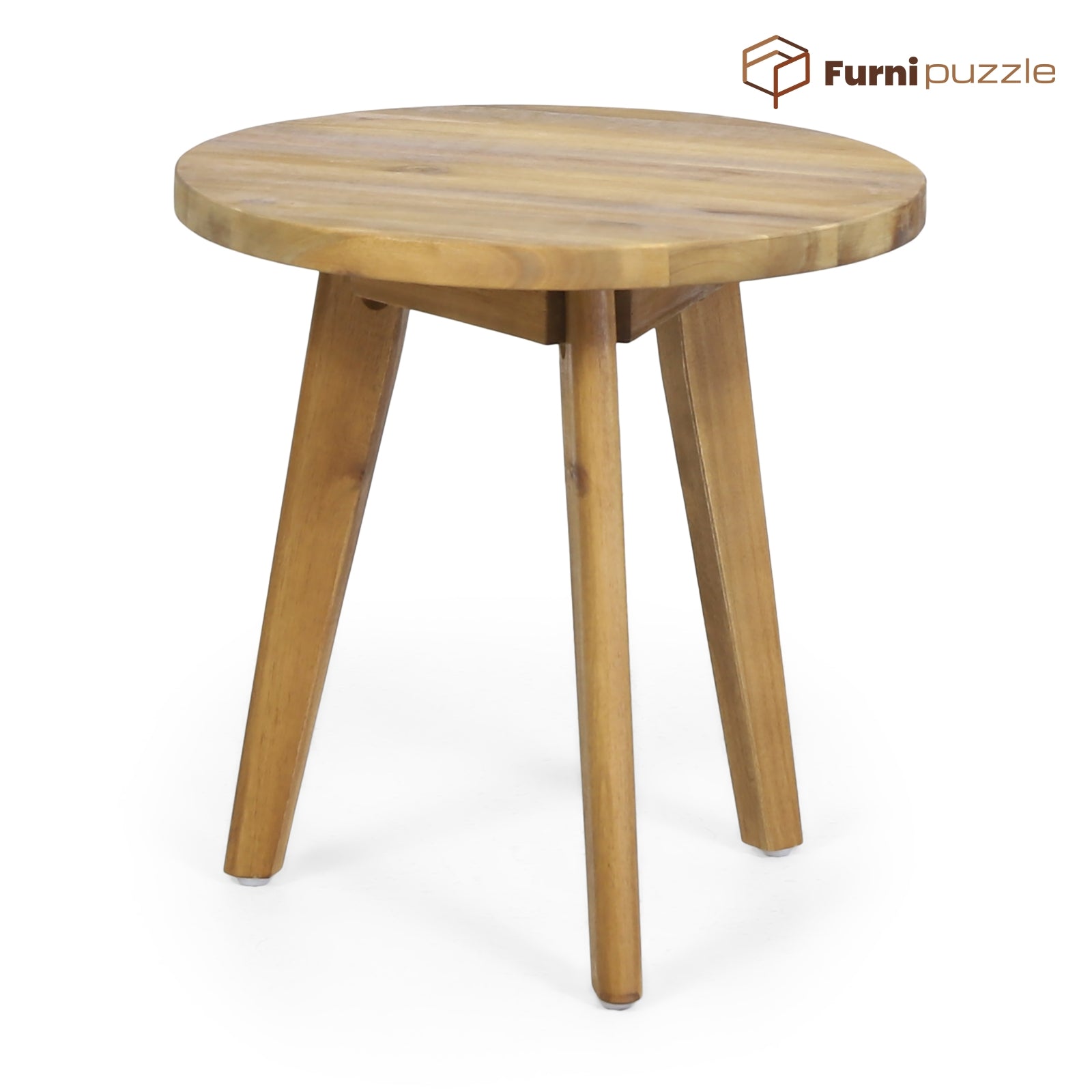 Furnipuzzle Minimalist Solid Wood Small Coffee Table - Eco-Friendly Design for Reception Areas